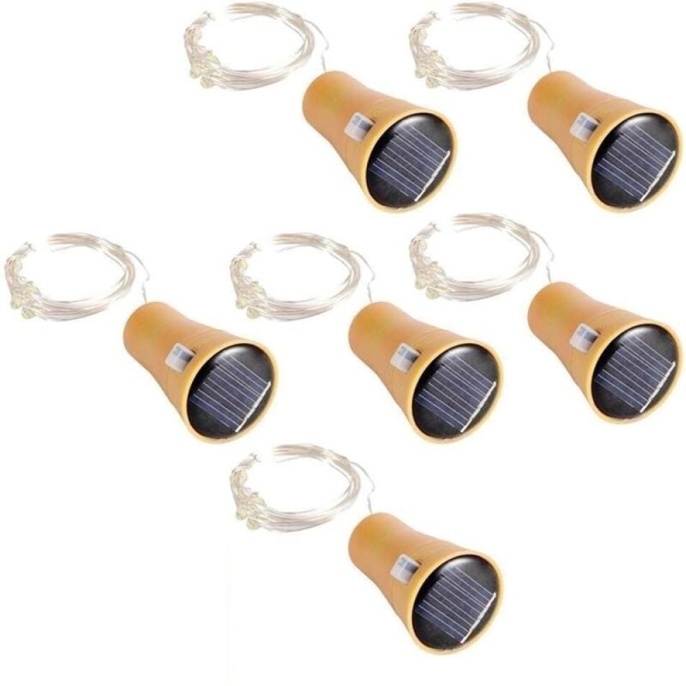 Stück – Solarbetriebene Lichterkette Mit Flaschenverschluss, Weihnachtsdekoration, Kupferdraht – Solarbetriebene Lichterkette Mit Flaschenverschluss + 1 M Kabel, 10 Lichter, Warmweiß