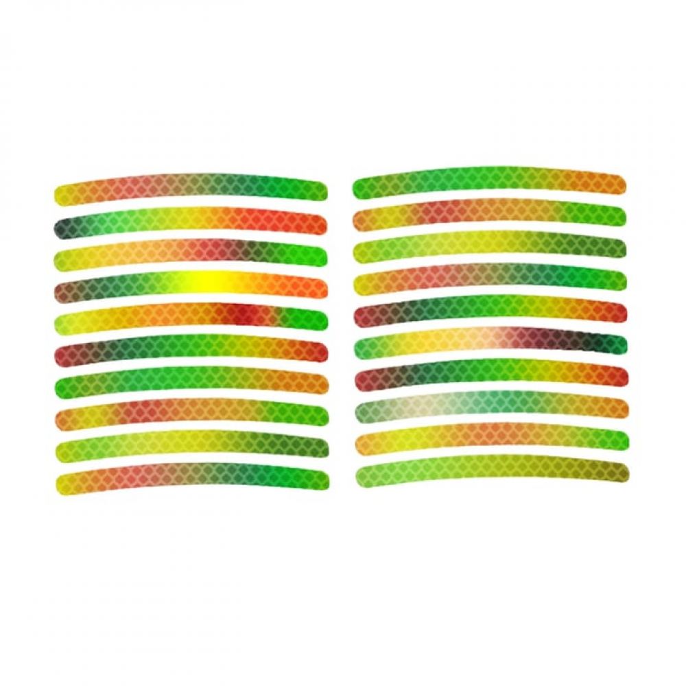 Set Mit 40 Reflektierenden Aufklebern Für Autofelgen, Fokelyi, Grün, Kunststoff