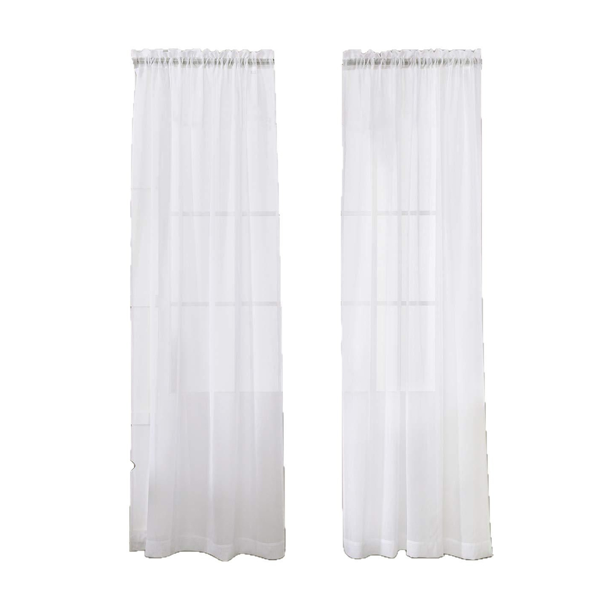 Badezimmergardinen, Halbtransparente Leinen-gardinen Mit Stangenbefestigung, Bieten Sichtschutz Und Filtern Das Licht, Weiß, 130 X 150 Cm, 2 Stück Pro Packung.