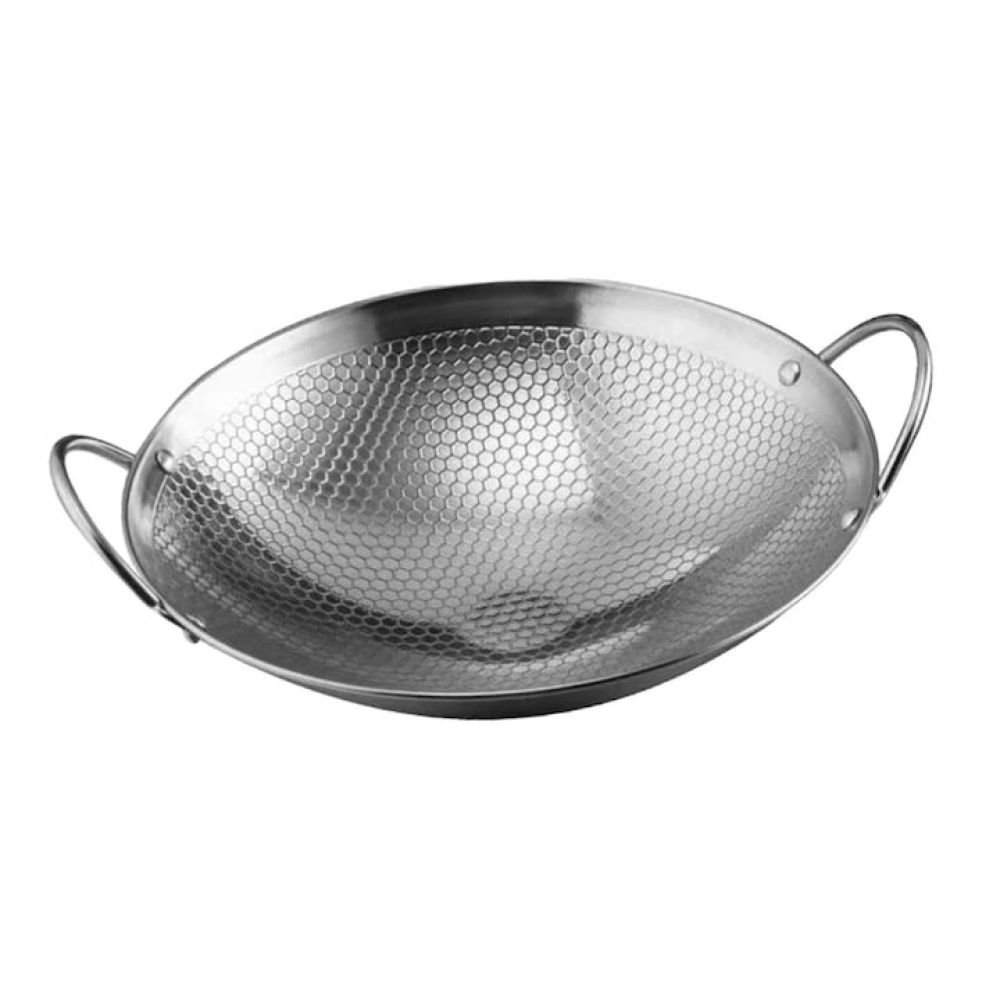 Fokelyi Wokpfanne, Edelstahl, Zwei Griffe, 20 Cm, Runder Boden - Fokelyi Wokpfanne, Edelstahl, Zwei Griffe, 20 Cm, Runder Boden