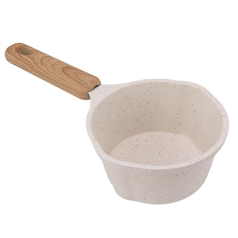 Zeaicos Kleiner Antihaft-topf, 250 Ml, Weiß, 10,5 X 5,5 Cm, Mit Utensilienhalter