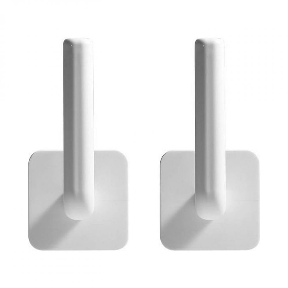 Mopp- Und Besenhalter, Fokelyi, 2er-set, 2-in-1-design, Weiß, 7 X 7 X 11,6 Cm