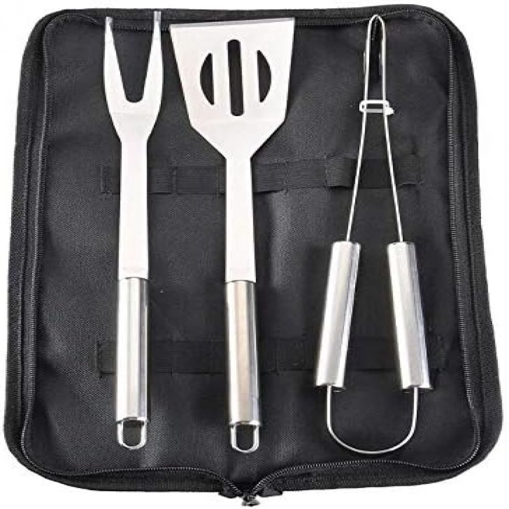 Backset Aus Edelstahl, Stoffbeutel, Kleiner Rohrgriff, 3-teiliges Set - Backset Aus Edelstahl, Stoffbeutel, Kleiner Rohrgriff, 3-teiliges Set