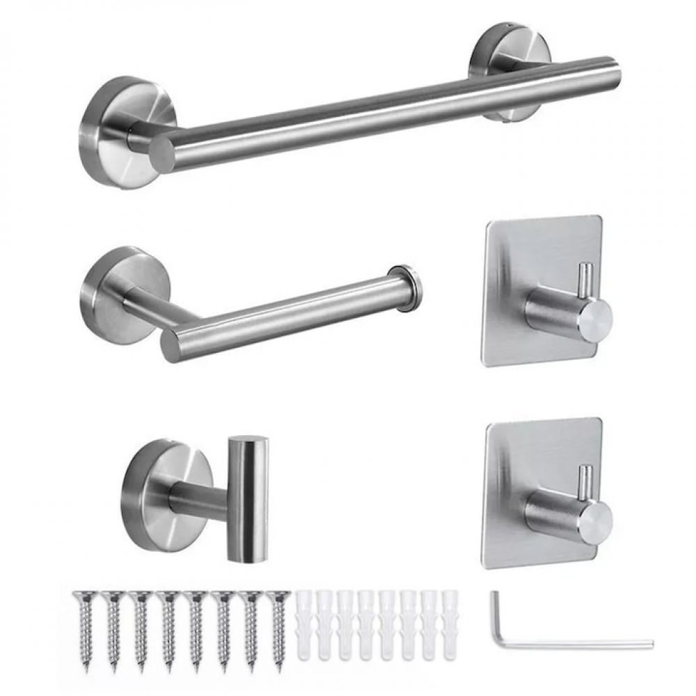 5-teiliges Badezimmer-accessoire-set, Peysaitr, Edelstahl 304, Modernes Design, Korrosionsbeständig