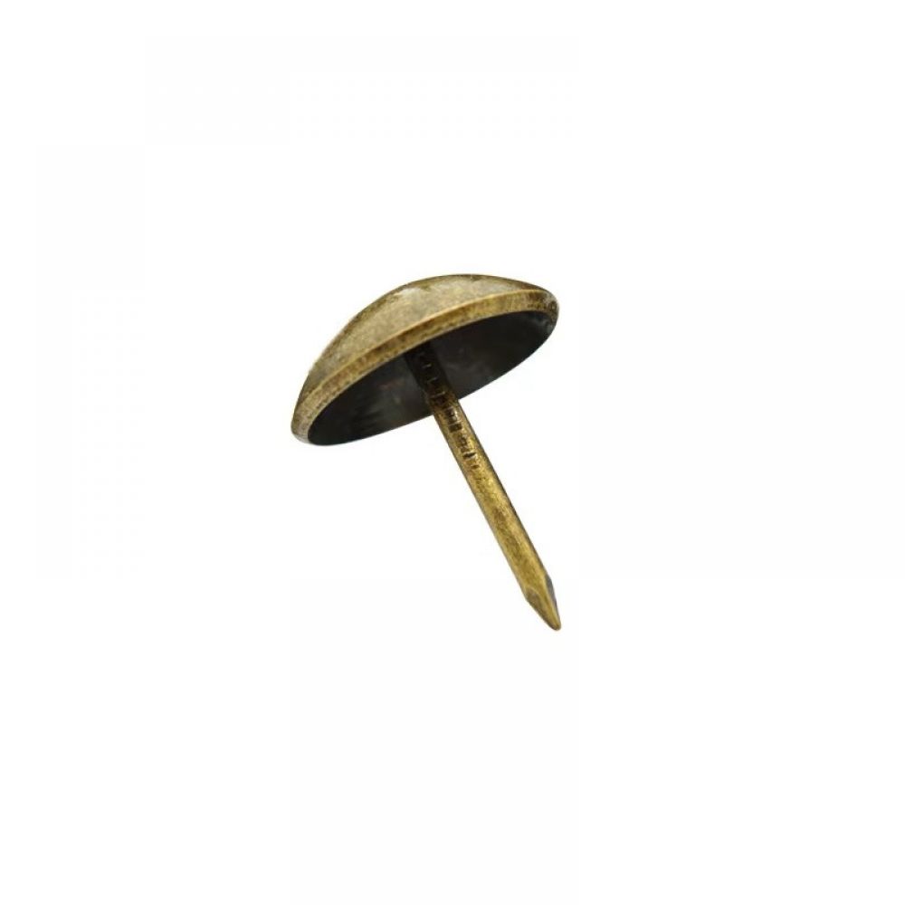 11/16" Hohe, Gewölbte, Runde Polsternägel Mit 5/8" Schaft, Antikmessing, 10er-pack