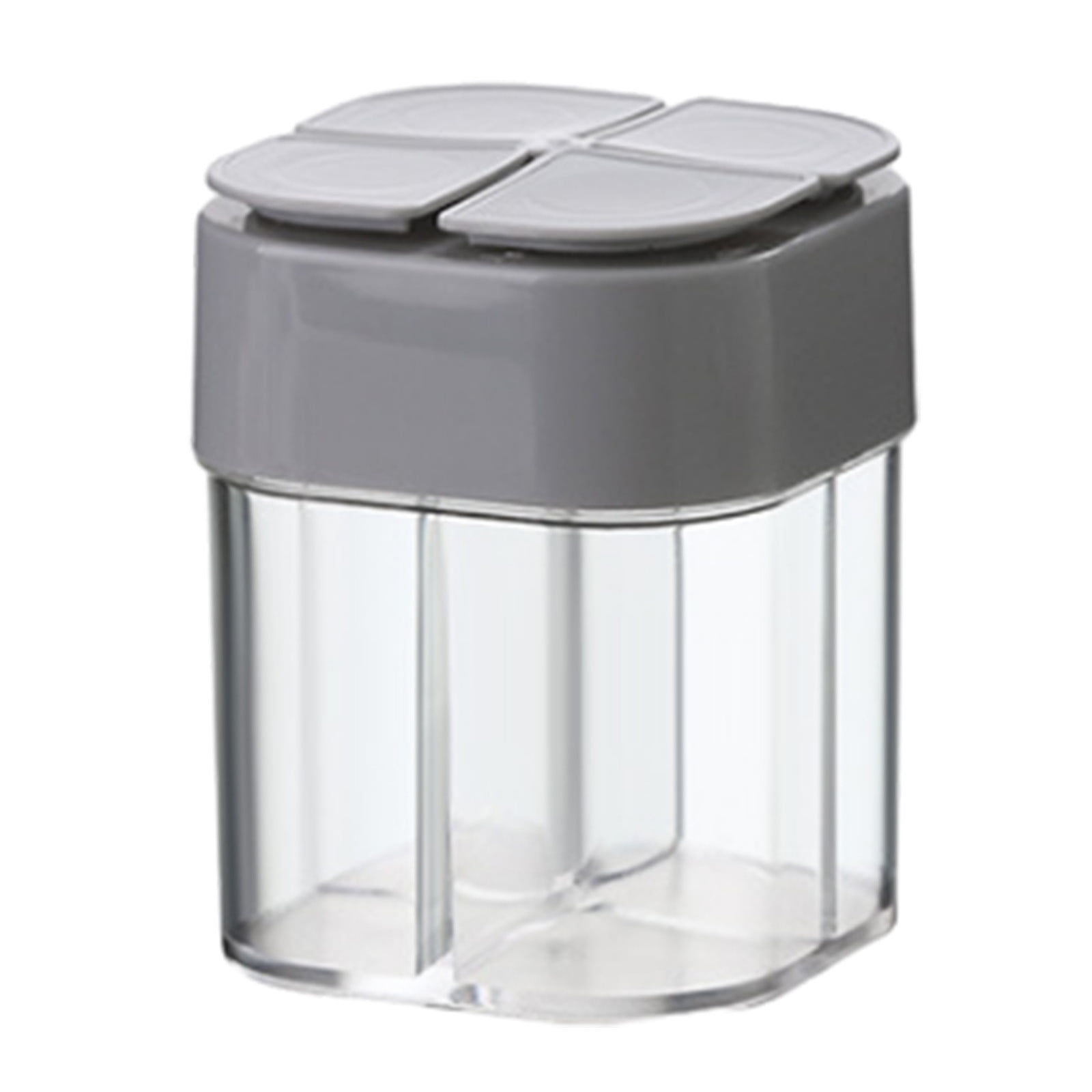 Ein Luftdichtes Gewürzglas Mit Vier Fächern Und Löffel, Kompatibel Mit Fdksdf, Geeignet Zur Aufbewahrung Von Salz, Zucker, Glutamat Und Verschiedenen Gewürzen.