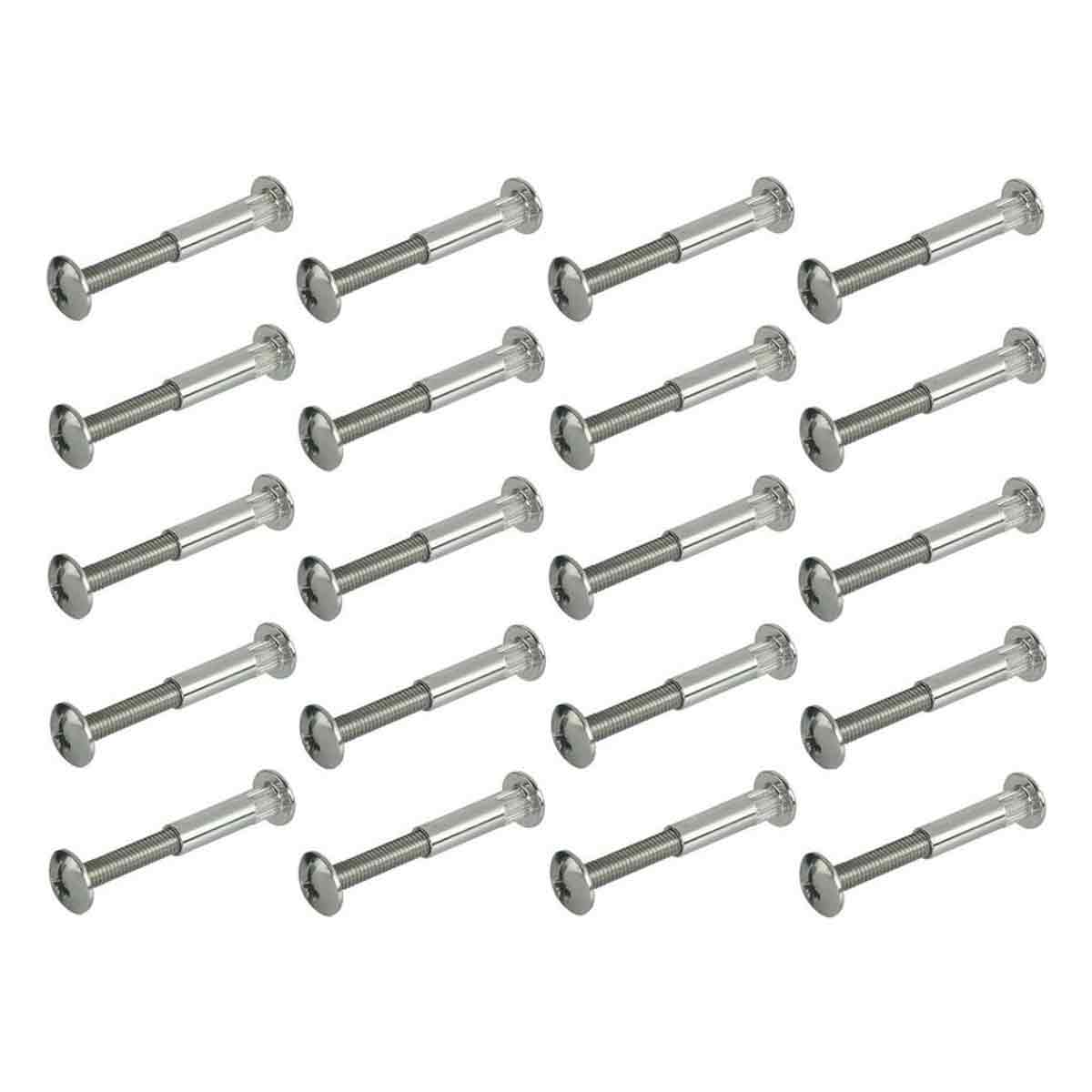 20x Befestigungsschrauben Mit Flachkopf-innensechskantmutter + Phillips-flachkopf-stahlschrauben Zur Befestigung Von Metall, Holz, Möbeln Und Regalen, M6 X 30 Mm