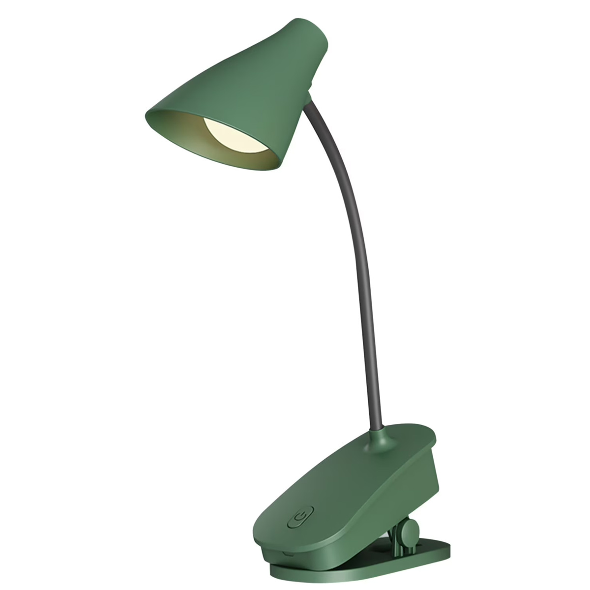 Led-leseleuchte Mit Clip, Usb-aufladbar, Augenschutz, Flexibler Hals, Touch-steuerung, Geeignet Für Bett Und Schreibtisch, Kompatibel Mit Computern – Grün