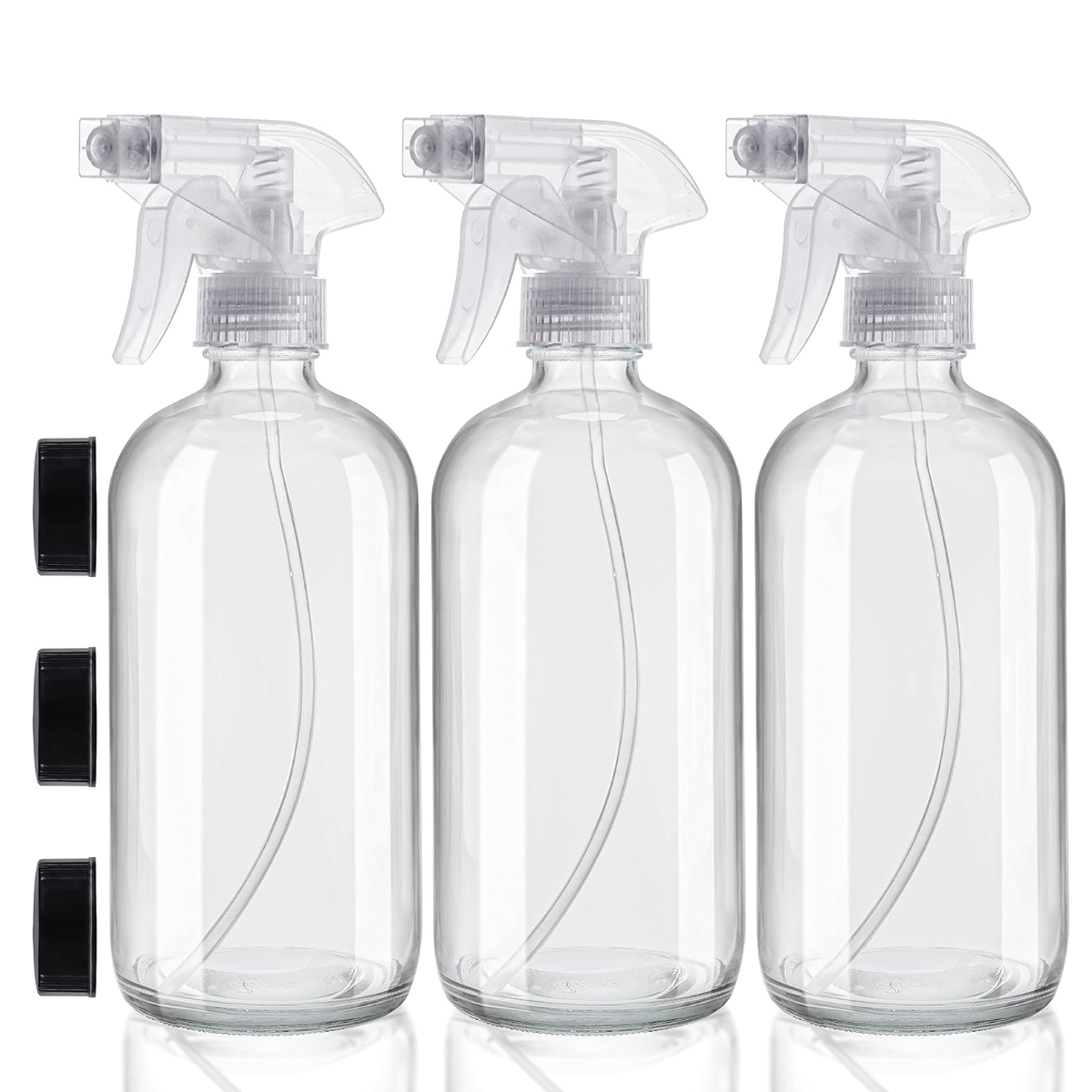 Leere, Wiederverwendbare Sprühflasche Aus Klarglas (3er-set) – 250 Ml Leere Sprühflasche – Sprühflasche Mit 2 Einstellungen Für Reinigungsmittel, Aromatherapie Und Ätherische Öle