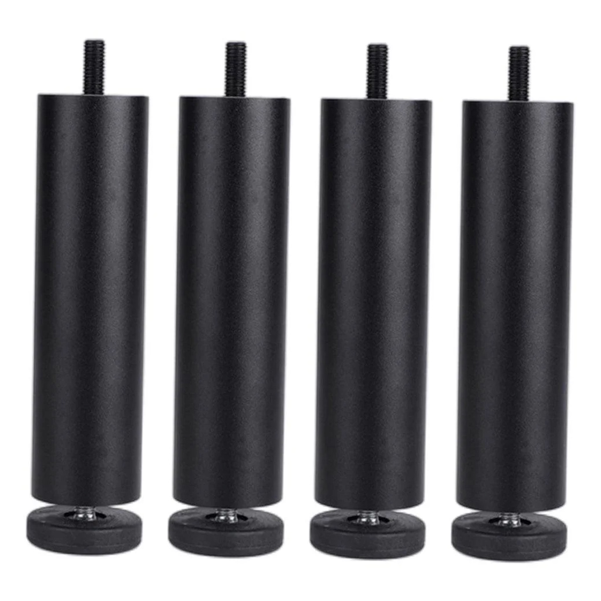 Stück Diy-möbelbeine Aus Aluminiumlegierung Für Sofa, Couch, Tisch, Schrank, Tv-ständer, Durchmesser: 38 Mm – Schwarz, 25 Cm