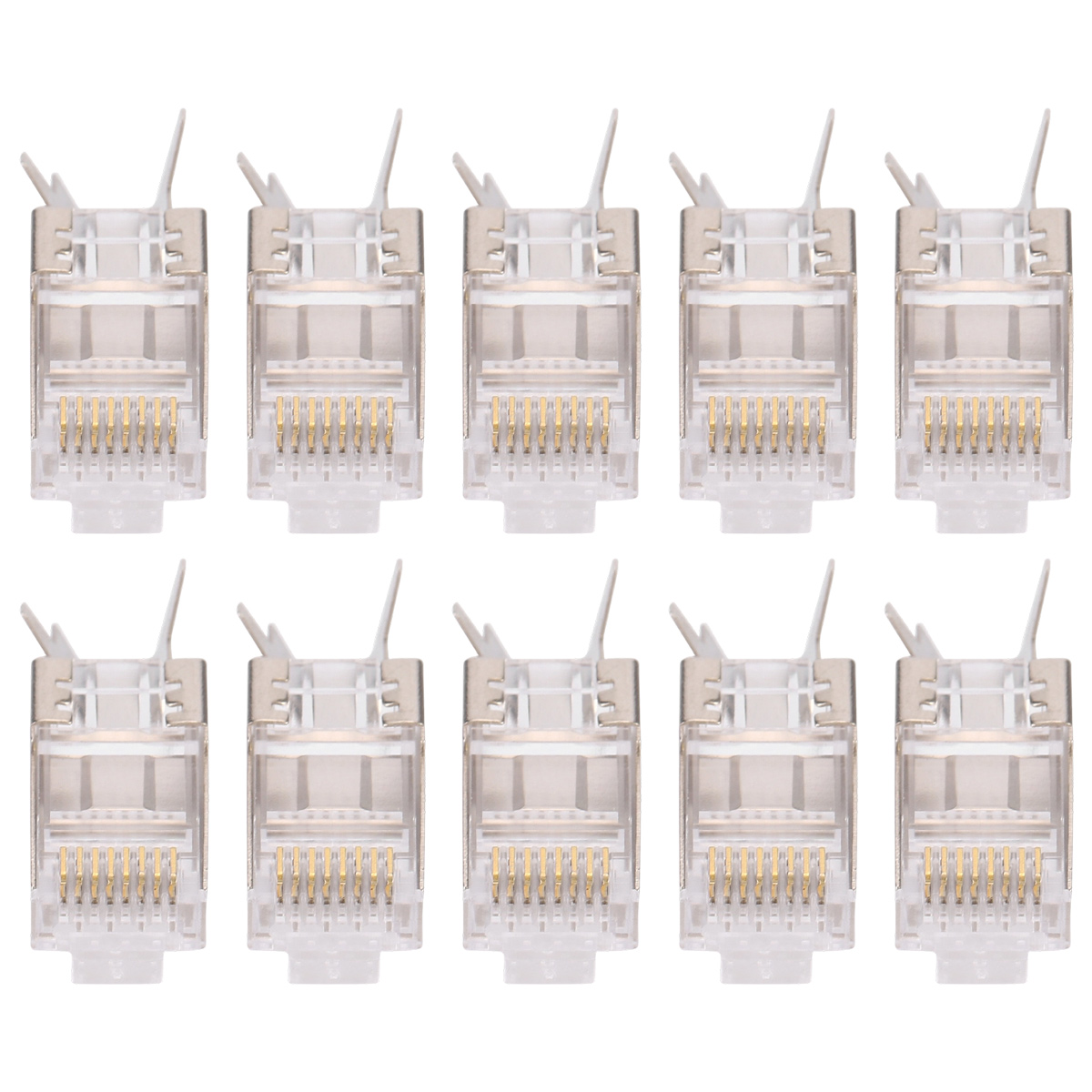 10 Stück Geschirmte Rj45 8p8c Cat7 30gip Kommunikationsnetzwerkserver-steckverbinder Ethernet-kabel Rj45