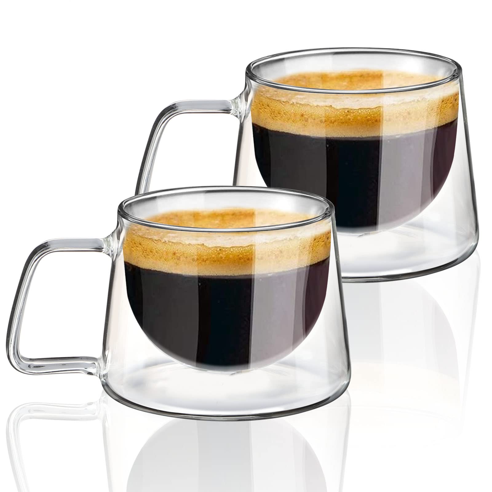 2 Doppelwandige Glasbecher - Dc011 Transparent 200 Ml - 201 Ml - 300 Ml - 2 Doppelwandige Glasbecher - Dc011 Transparent 200 Ml - 201 Ml - 300 Ml