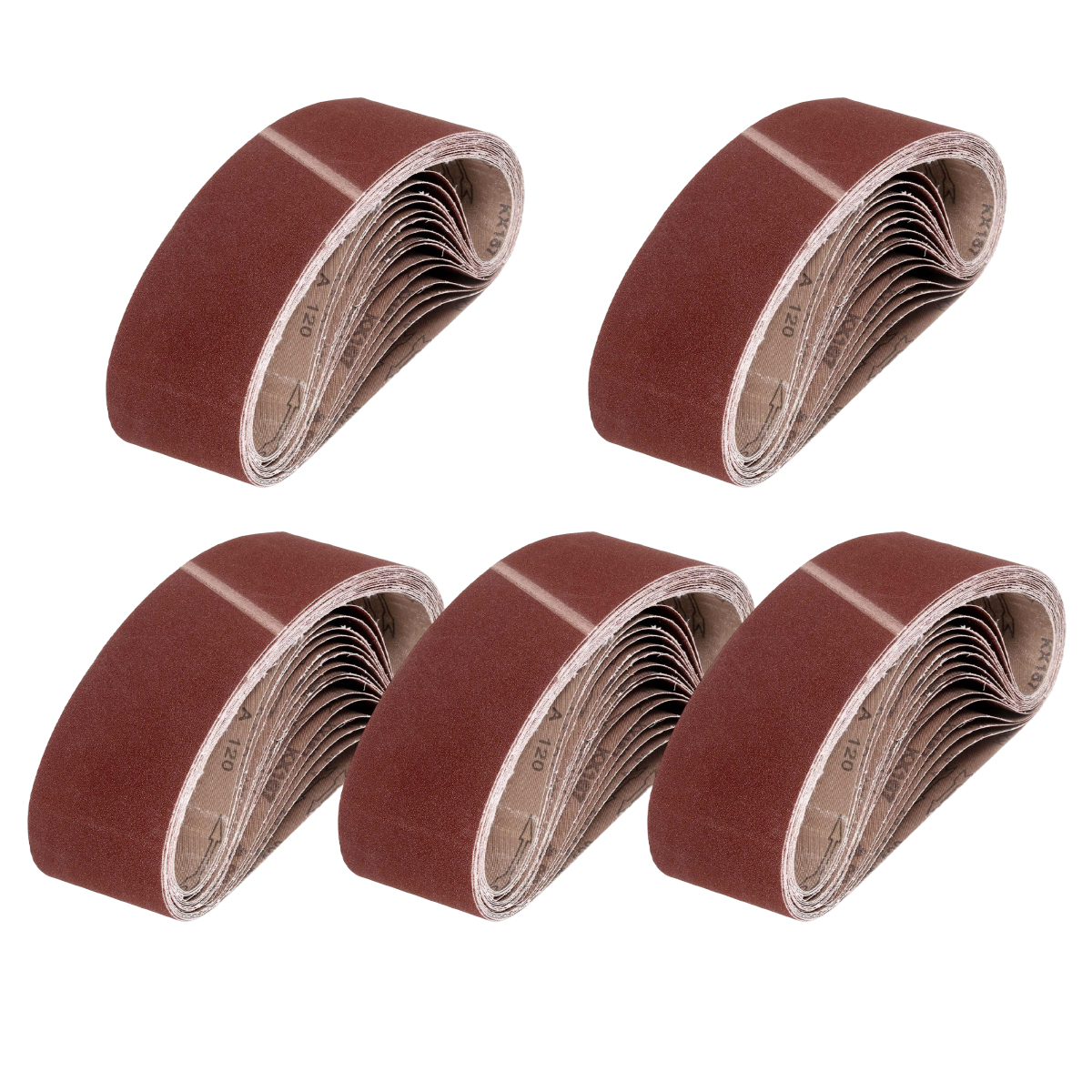 Schleifband 100 X 914 Mm Für Holz Und Metall - Packung Mit 5 Bändern, Verschiedene Körnungen (p80)