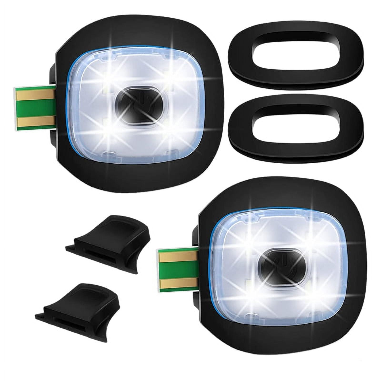 2 Stück Wiederaufladbare Led-lampen Per Usb Für Mützen, Austauschbare Stirnlampen Für Diy-mützen, Für Damen Und Herren