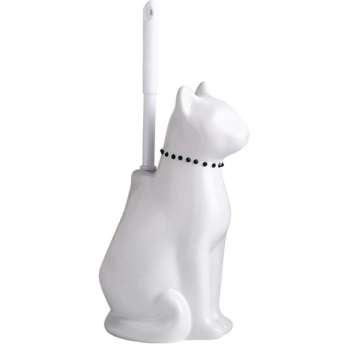 Katzen-toilettenbürstenhalter – Verspieltes Keramik-design Mit Katzenmotiv Und Breiter Öffnung, Schwarzes Toilettenbürsten- Und Halter-set, Niedlich Für Den Badezimmerboden, Leicht Zu Reinigen, Ideale