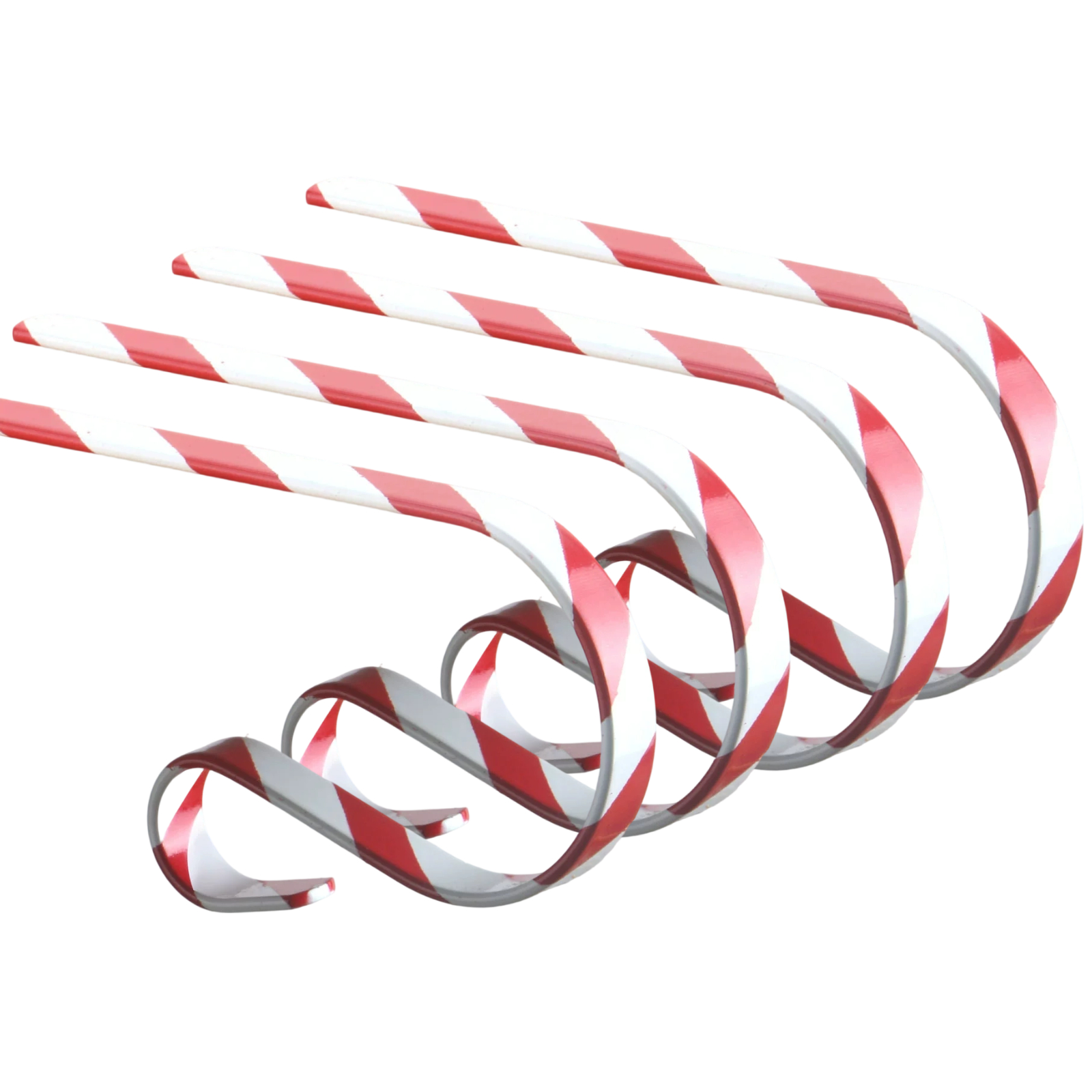 4 Stück Weihnachtsstrumpfhaken – Zweifarbige Haken In Rot Und Weiß – 12 Cm Lang
