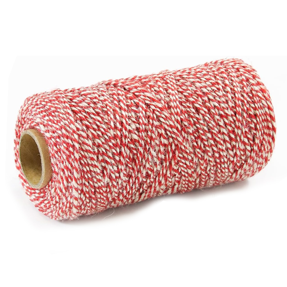 Rot-weißes Weihnachts-bindegarn 2 Mm X 100 M – Dekoratives Natur-juteseil Zum Verpacken Von Geschenken, Basteln, Christbaumschmuck Und Für Festliche Diy-projekte