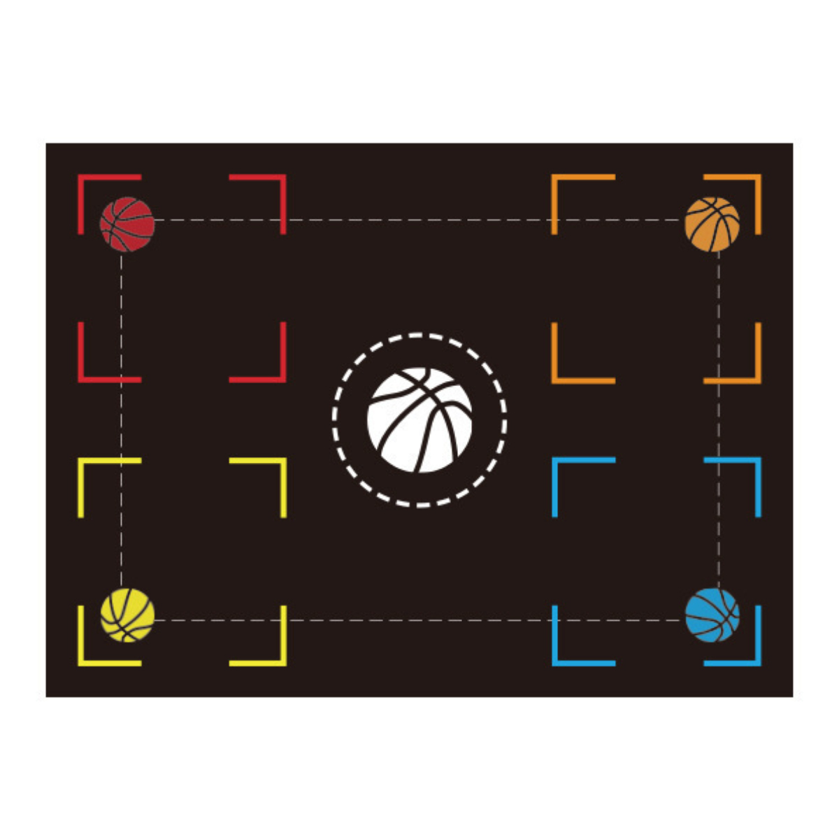 Basketball-fußarbeit-trainingsmatte – Tragbar, Rutschfest Für Agilität, Sprünge Und Ballkontrolle – Für Alle Leistungsstufen Geeignet