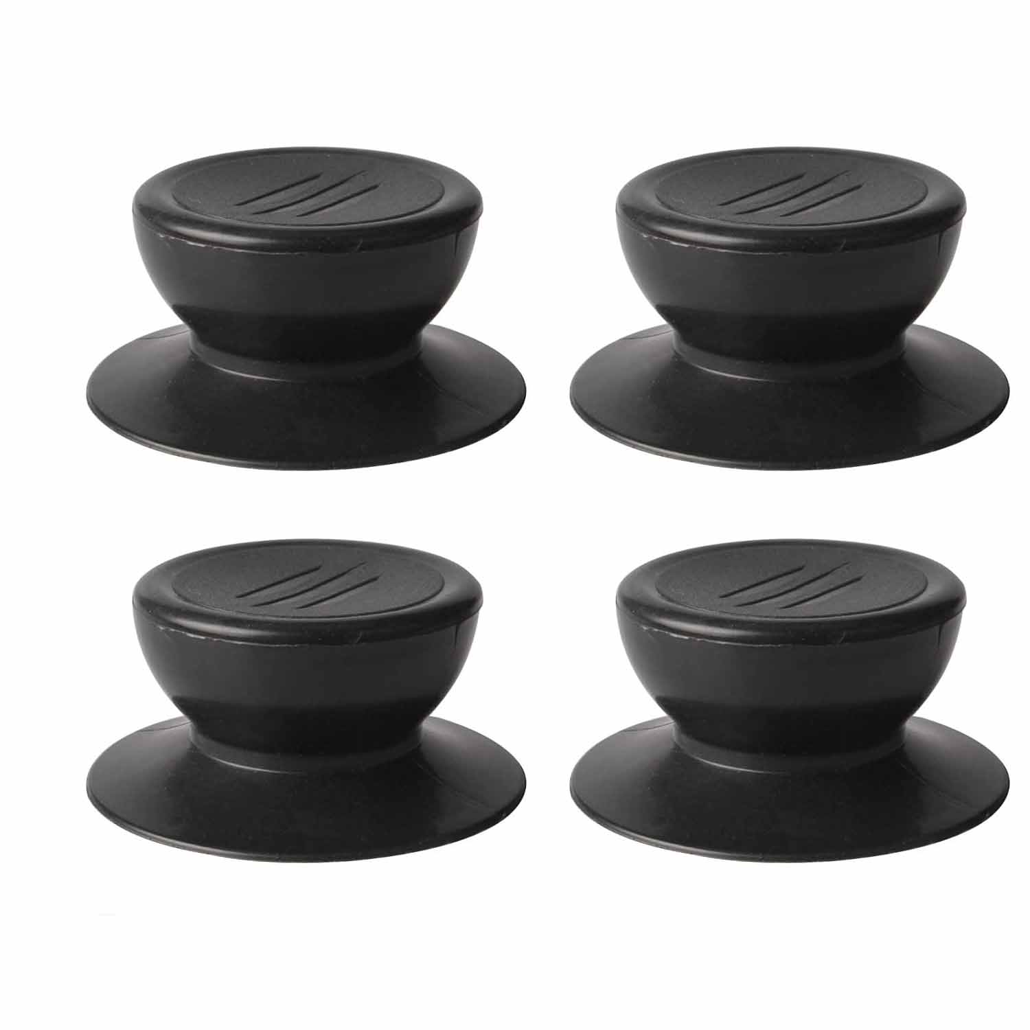 Set Mit Vier Topfdeckelknöpfen, Universeller Ersatzknopf Für Glastopfdeckel, Griff Für Glastopfdeckel – Schwarz