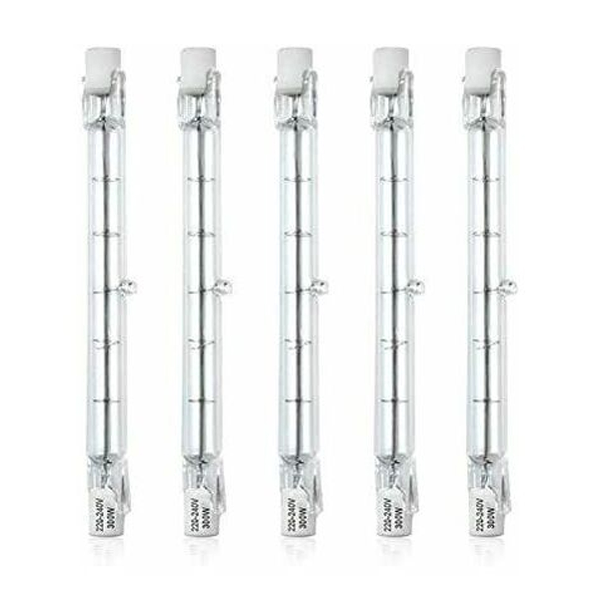 5 Stück Jod-wolfram-halogenlampen – J118 110–130 V 300 W Dimmbar – Warmweiß 2800 K