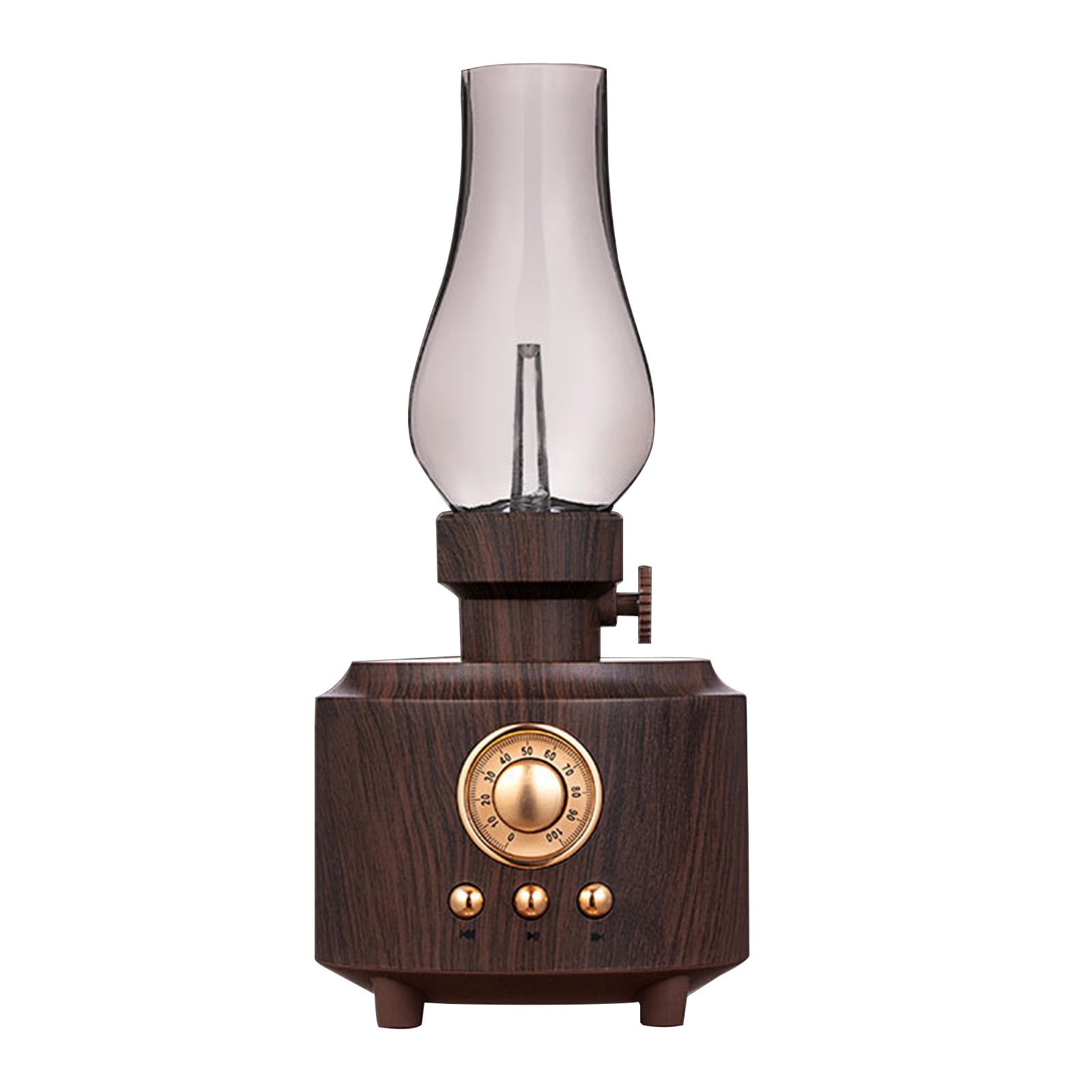 Paveos Petroleumlampe Mit Bluetooth-audio, Vintage-fm-funkradio, Steckdosen-nachtlicht Für Den Außenbereich, Geeignet Für Den Heimgebrauch, Braun