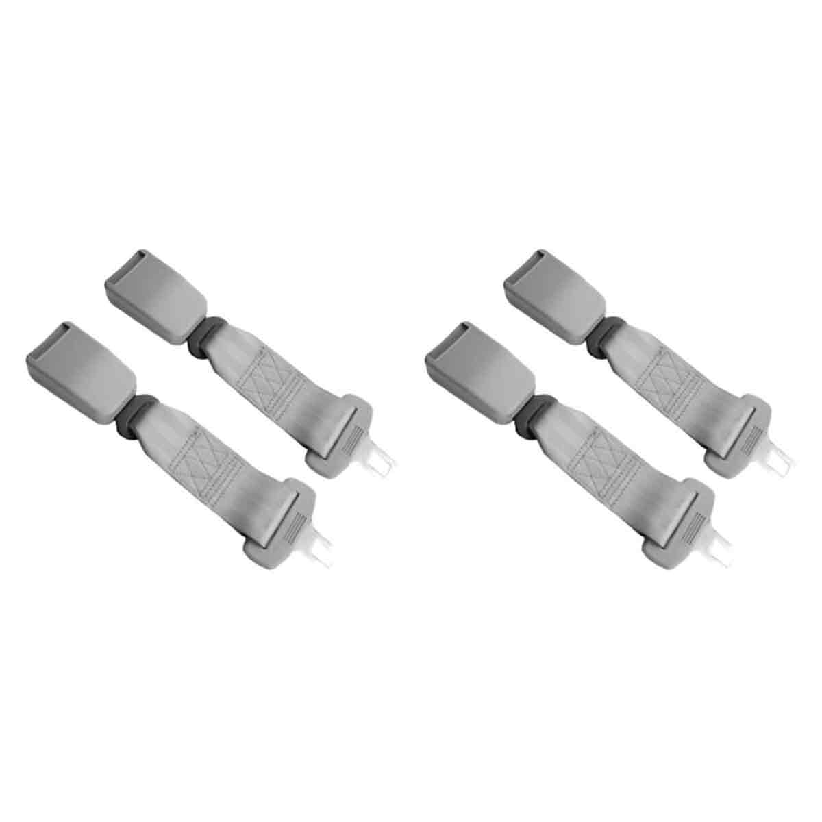 Auto-sicherheitsgurtverlängerungen - 4er-set Universelle Auto-sicherheitsgurtverlängerungen - Verstellbar 23 Cm Grau - 4 Stück 36 Cm - Grau (auto-sicherheitsgurtverlängerung)