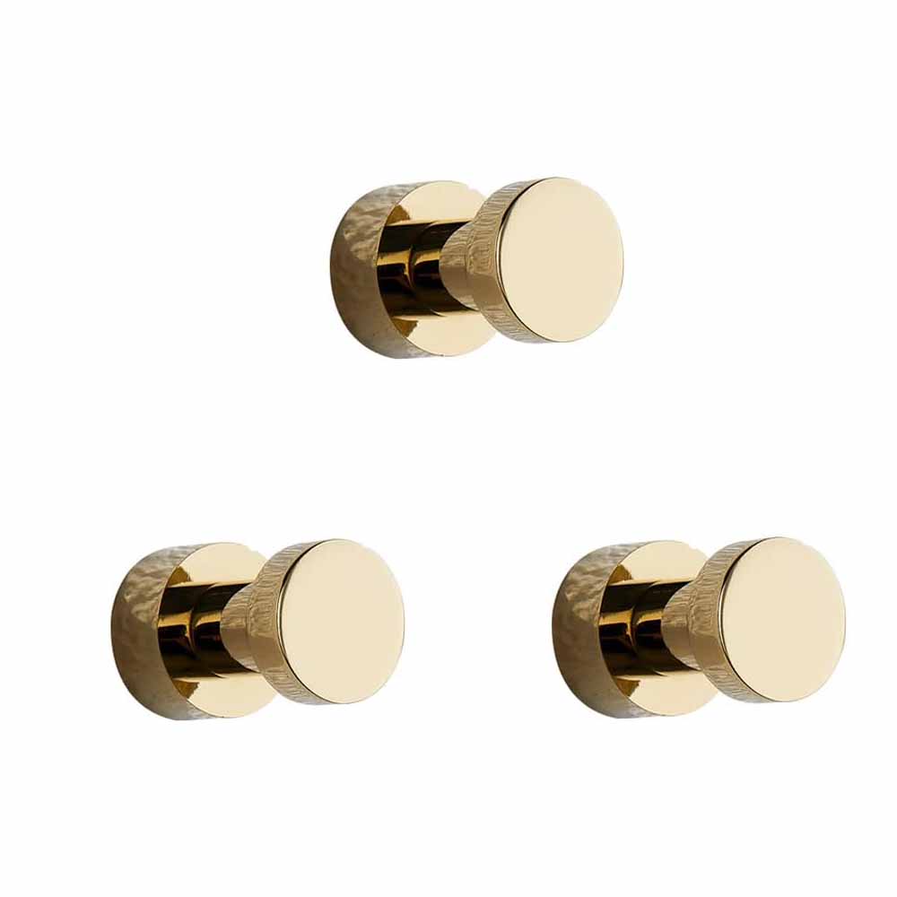 Wandhaken, Handtuchhaken, Geeignet Für Badezimmer, Küchen, Türen, Schränke Und Regale, 3er-set, Aus Messing (gold), Mit Kleber Und Schrauben.