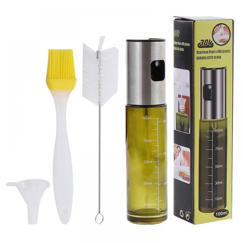100-ml-ölflasche In Grün Mit Messskala [einzelflasche + Reinigungsbürste1 + Trichter1 + Ölpinsel1]