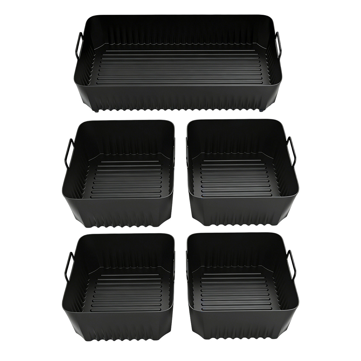 3er-pack Silikon-heißluftfritteusenformen, Kompatibel Mit Ninja Foodi Af500eu, Foodi Flex 10,4 L Und 5,2 L, Wiederverwendbar