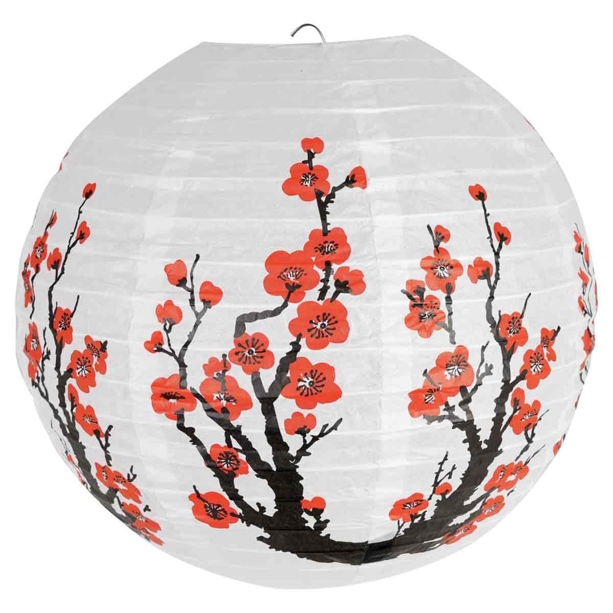 35 Cm Runde Japanische Pflaumenblütenlaternen Aus Papier, Schattenlampe - 35 Cm Runde Japanische Pflaumenblütenlaternen Aus Papier, Schattenlampe