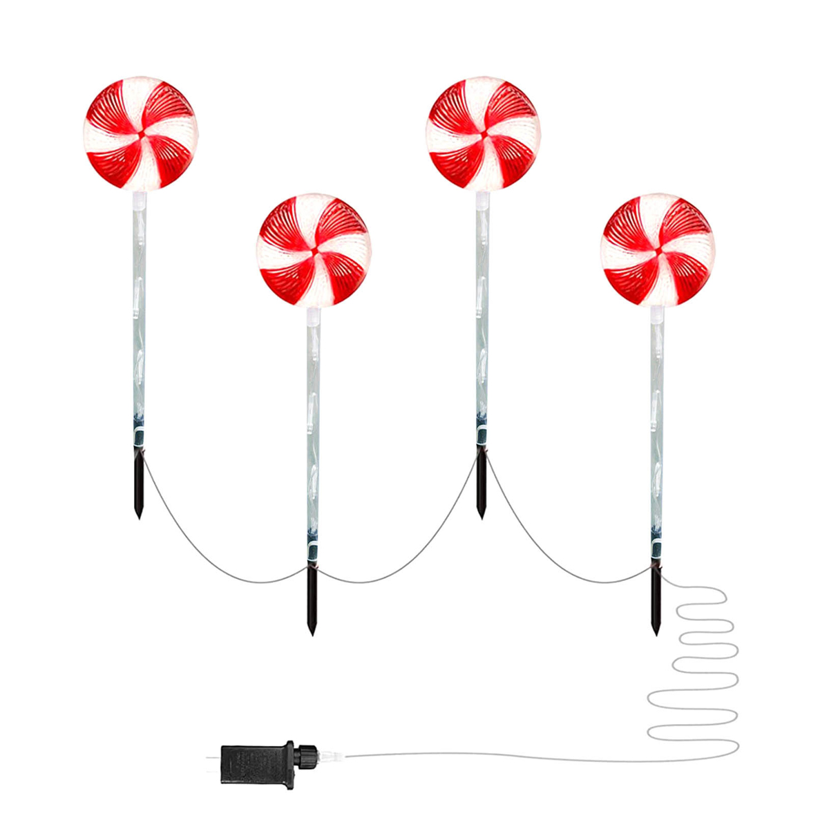 4er-pack Weihnachtslichter Für Den Außenbereich, 44 Led-lutscher-pfefferminzlichter, Zuckerstangen-weihnachtsdekorationen Mit Warmem Licht Für Die Weihnachtszeit Auf Der Terrasse.