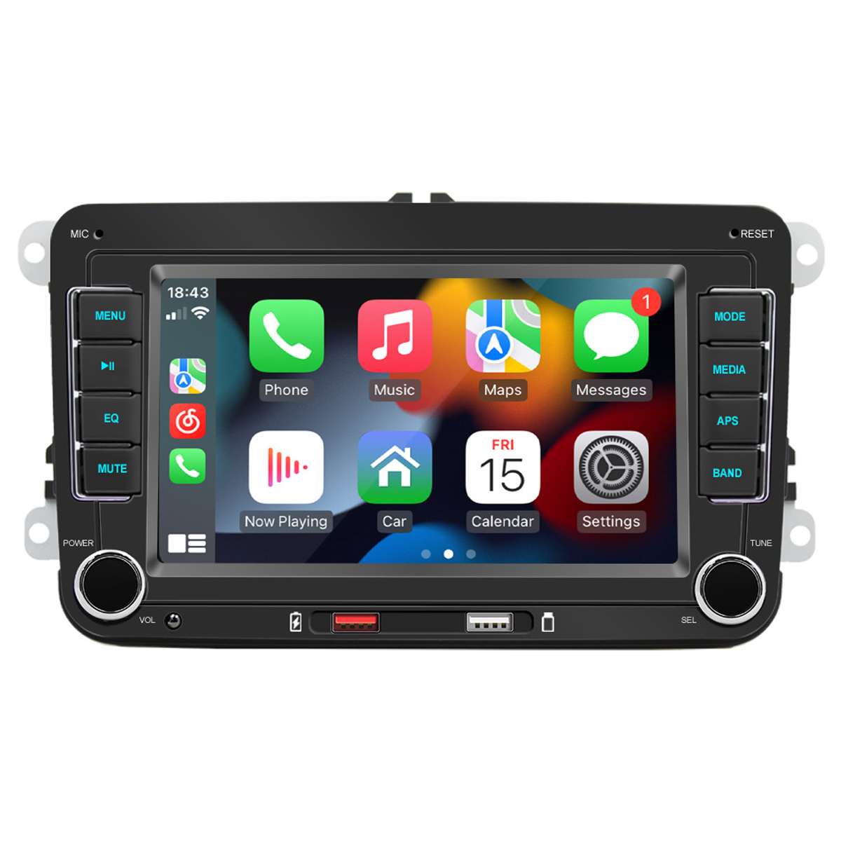 Bluetooth-autoradio – 7-zoll-bildschirm – Carplay – Android Auto – Vw Passat/touran/caddy/jetta