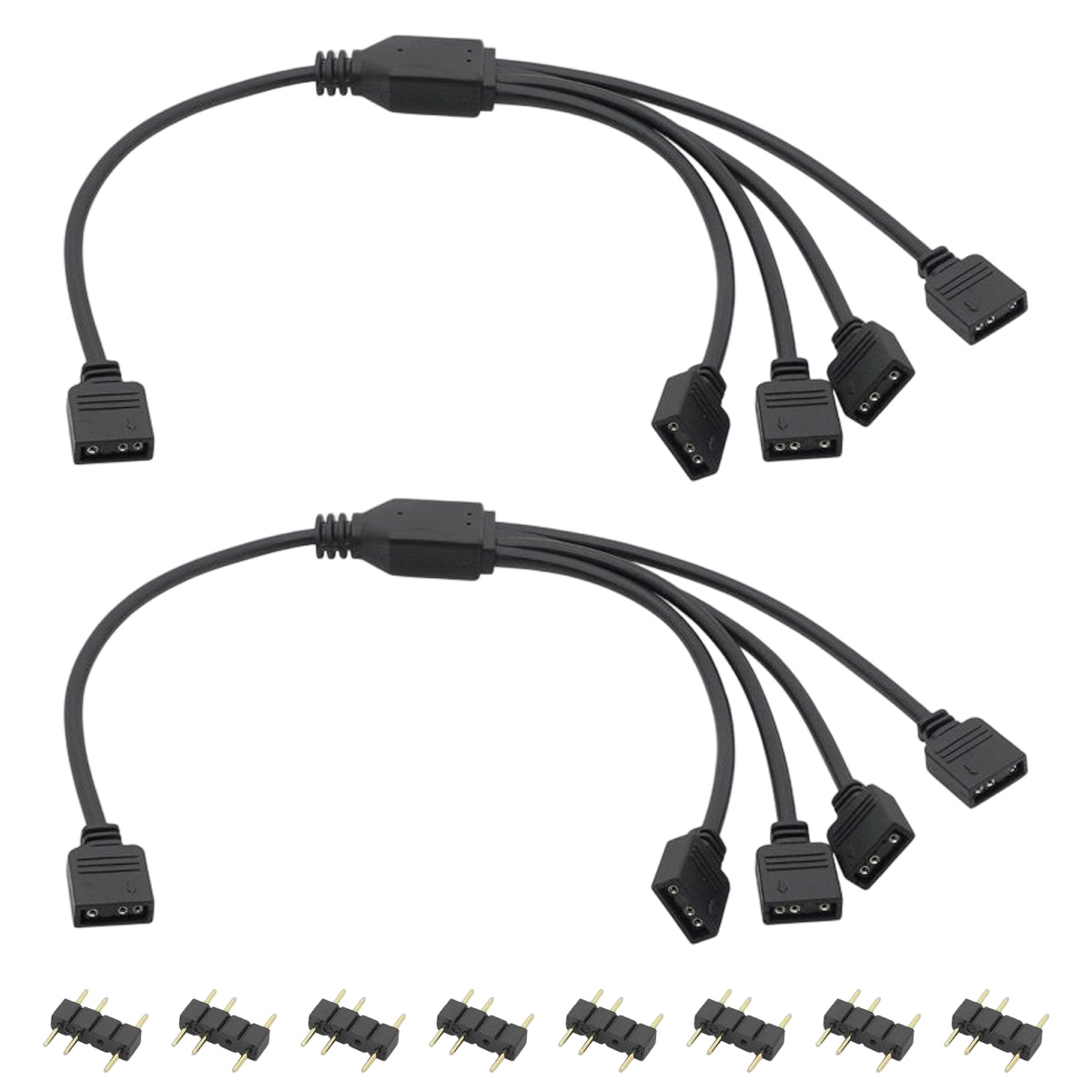 2 Argb-splitterkabel, 1 Auf 4 Auf 5 V 3-pin Adressierbares Rgb-splitter-verlängerungskabel Argb-led-synchronisationskabel