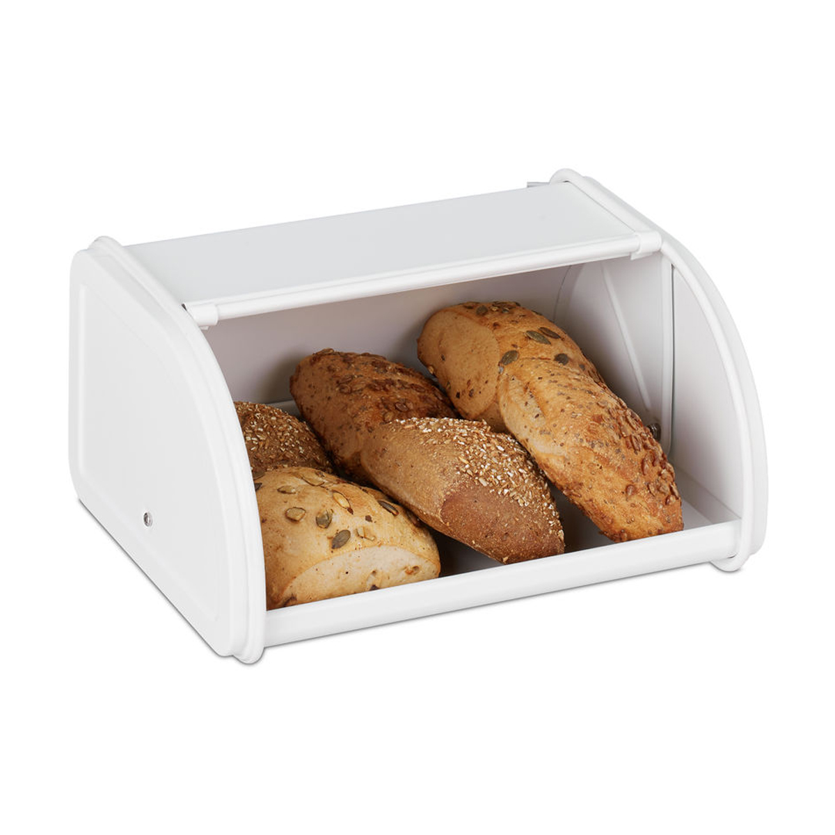 Brotkasten Mit Aufrollbarem Deckel, Geruchsdicht, Für Brot Und Brötchen, Brotbehälter, Metall