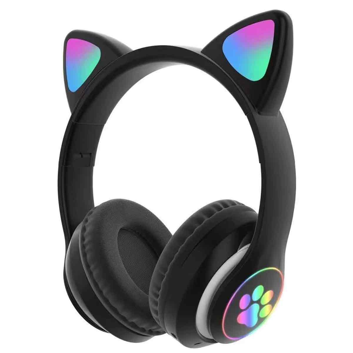 Kabelloser Katzenohr-kopfhörer Mit Bluetooth 5.0, Led-licht, Mikrofon, Kompatibel Mit Ios/android, Geschenk Für Kinder