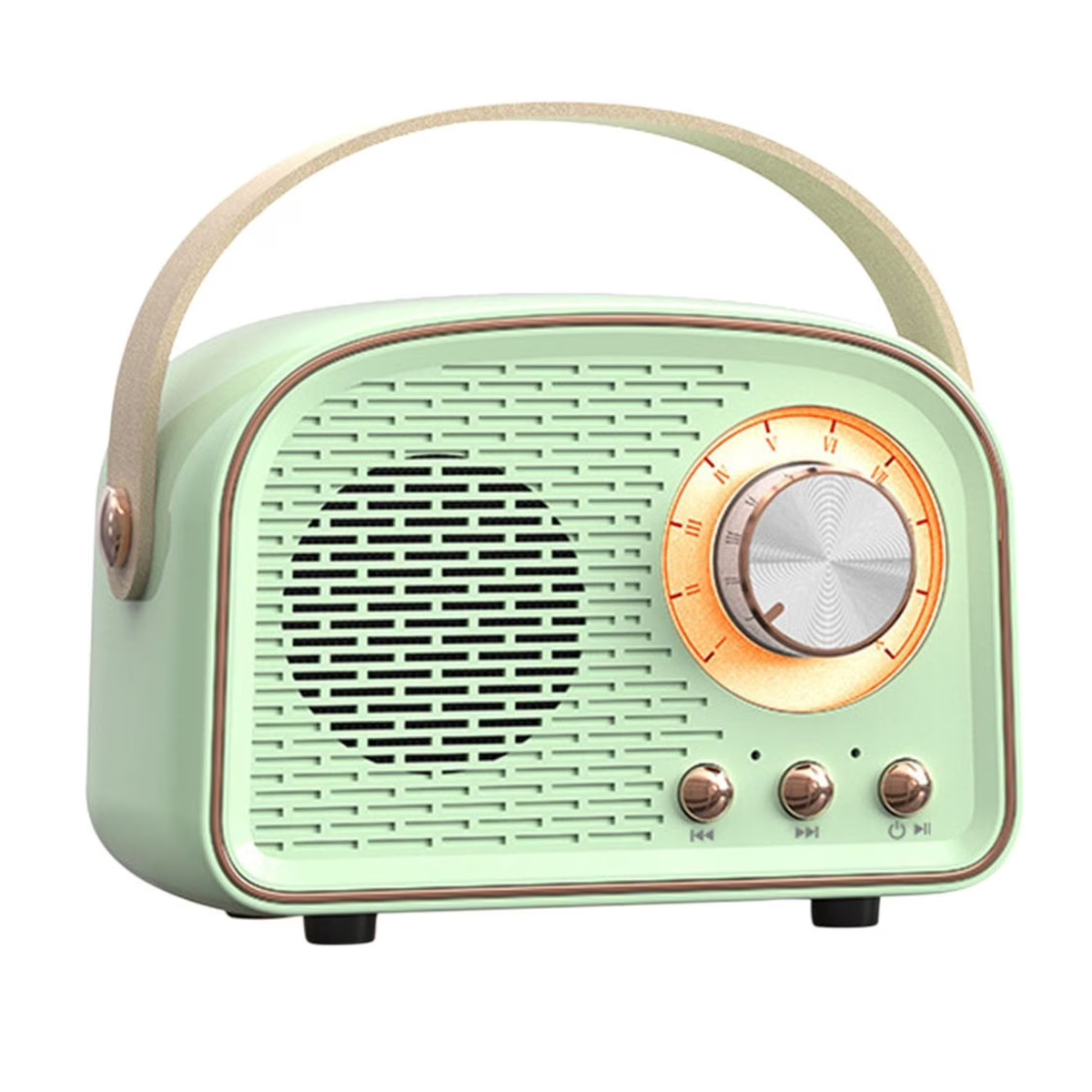 Retro-mini-bluetooth-lautsprecher, Kabellos Und Tragbar Mit Sattem Bass, Klarem Stereo-sound, Fm-radio Und Usb/sd/aux-anschluss
