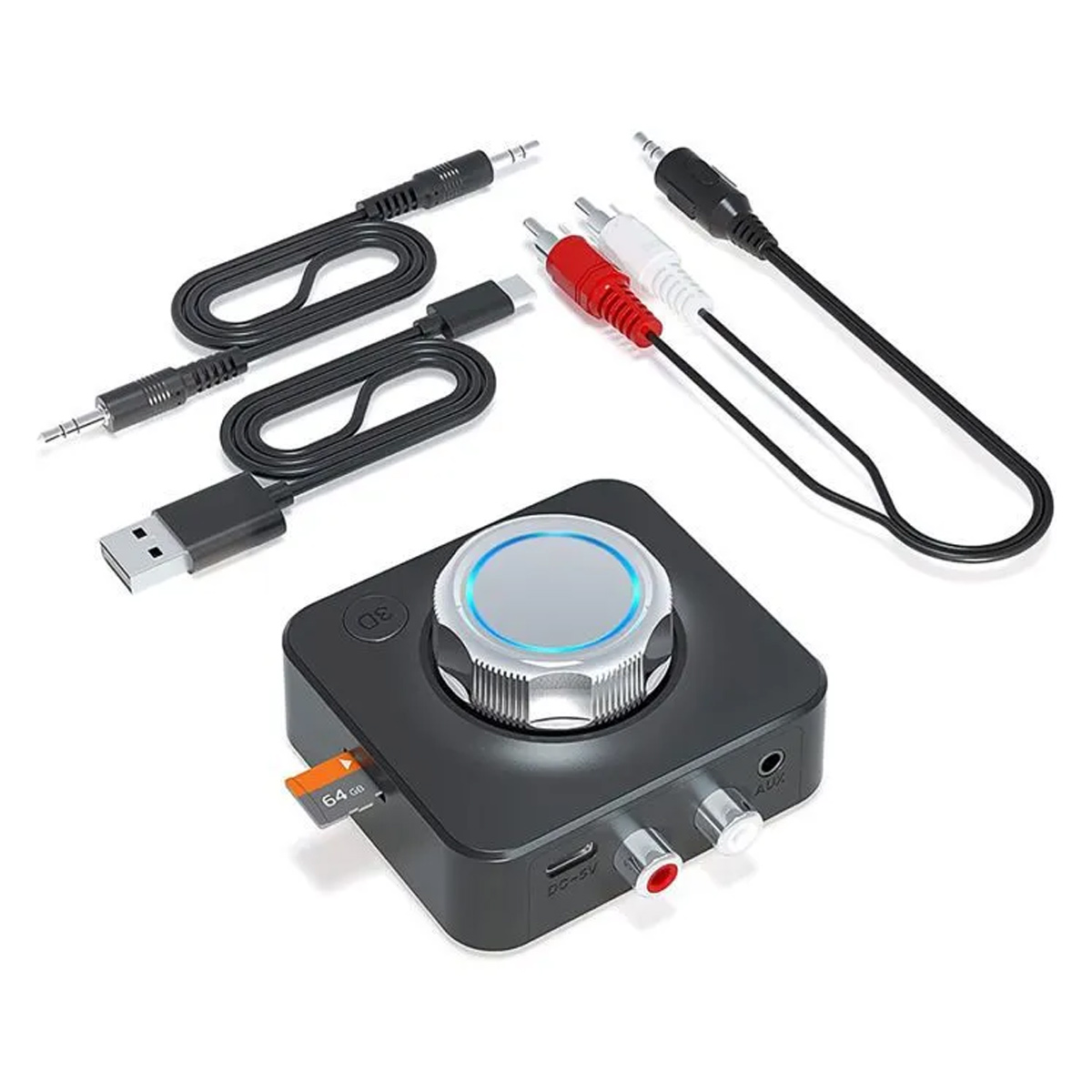Bluetooth 5.0 Rca-empfänger, 3,5-mm-aux-funkadapter, Audio-empfänger Mit Hifi-klangqualität