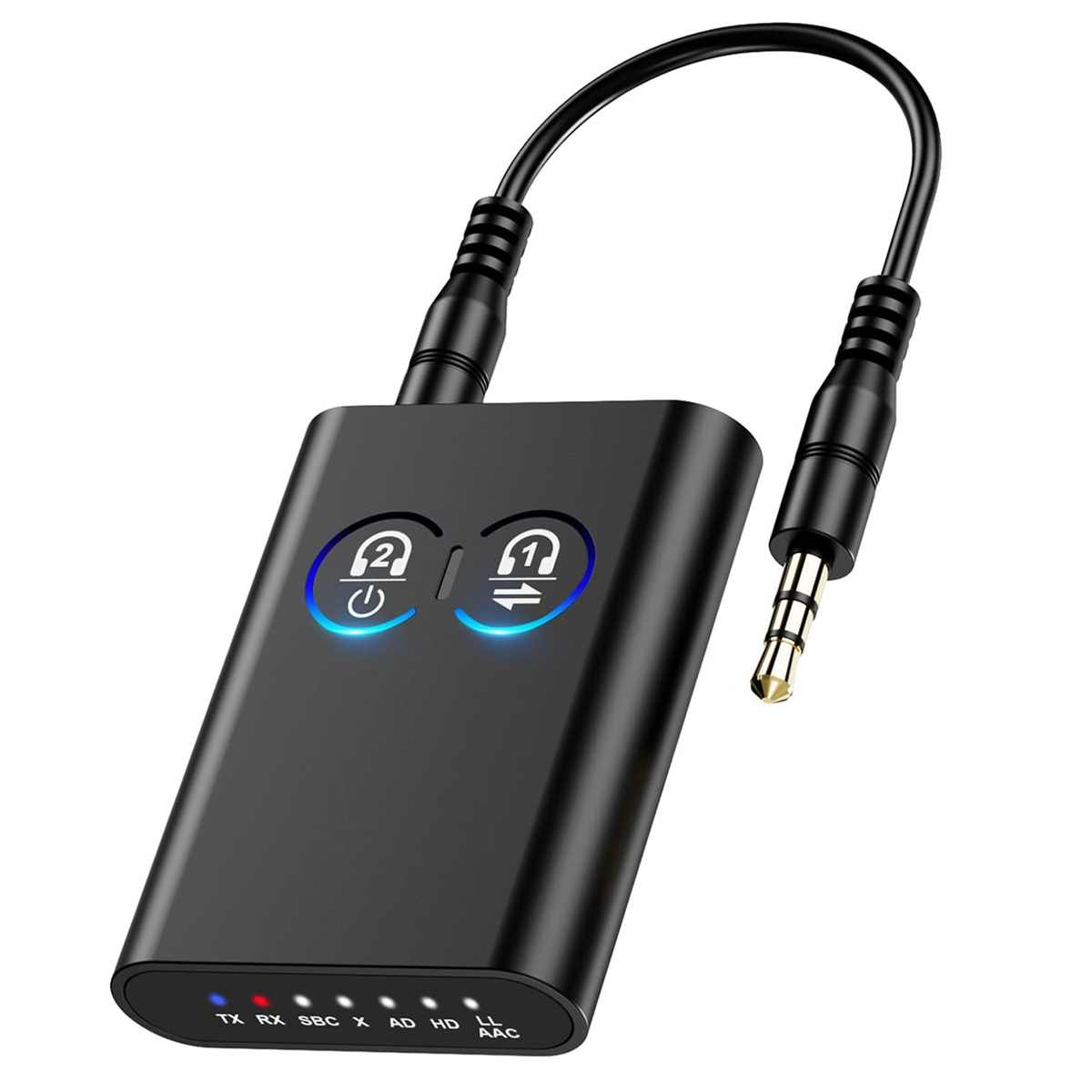 Bluetooth 5.2 2-in-1 Sender/empfänger, Bluetooth-adapter Mit Dual-verbindung, Adaptive Aptx, 3,5-mm-klinkenanschluss