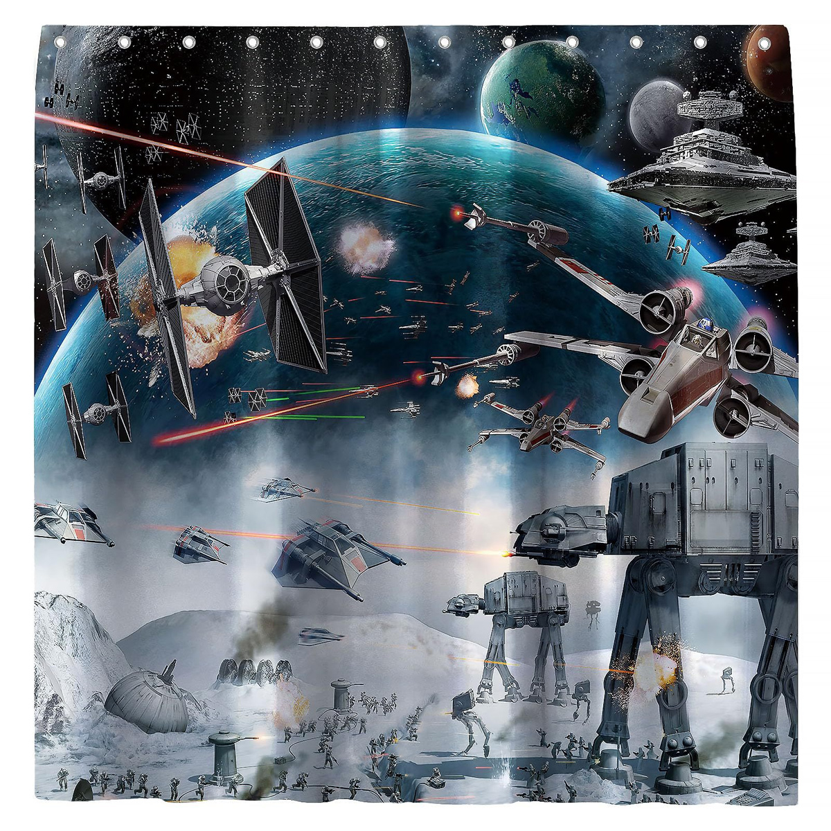 Duschvorhang „weltraum-galaxie-kriege“, Sternenmotiv, Badezimmerdekoration, Universum, Sterne, Galaxie, Wissenschaft, Raumstation, Cooler Duschvorhang Mit 12 Haken