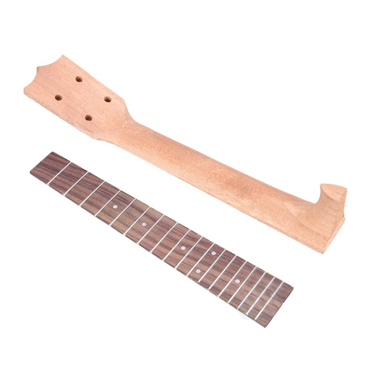Hals Aus Okoumé-holz Mit Palisandergriffbrett Für 23-zoll- Oder 26-zoll-ukulele-gitarre Mit Schwalbenschwanzverbindung Und Weißen Punktmarkierungen