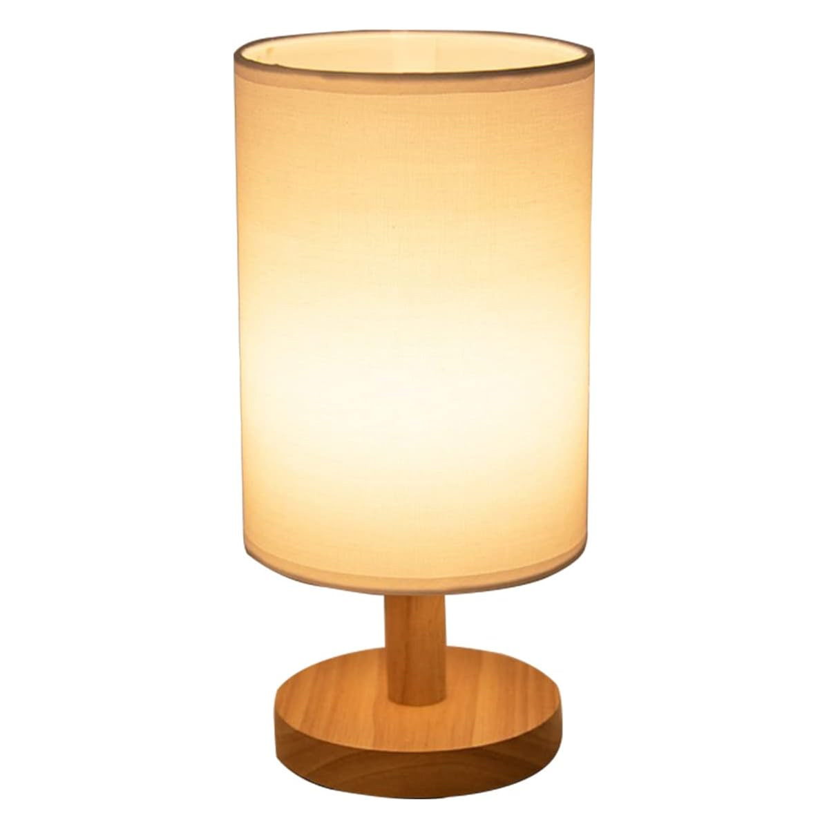 Nachttischlampe Mit Usb-anschluss – Touch-konsolenlampe Mit Rundem Leinenlampenschirm. Geeignet Für Wohnzimmer, Kinderzimmer Und Büro.