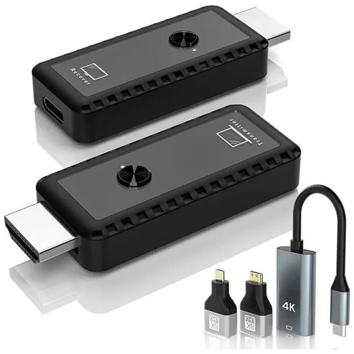 Drahtloser 4k-hdmi-sender Und -empfänger, Drahtloser 5g-hdmi-sender Und -empfänger Für Die Übertragung Von Video- Und Audiodateien Von Einem Computer Über Eine Entfernung Von 30 Metern.