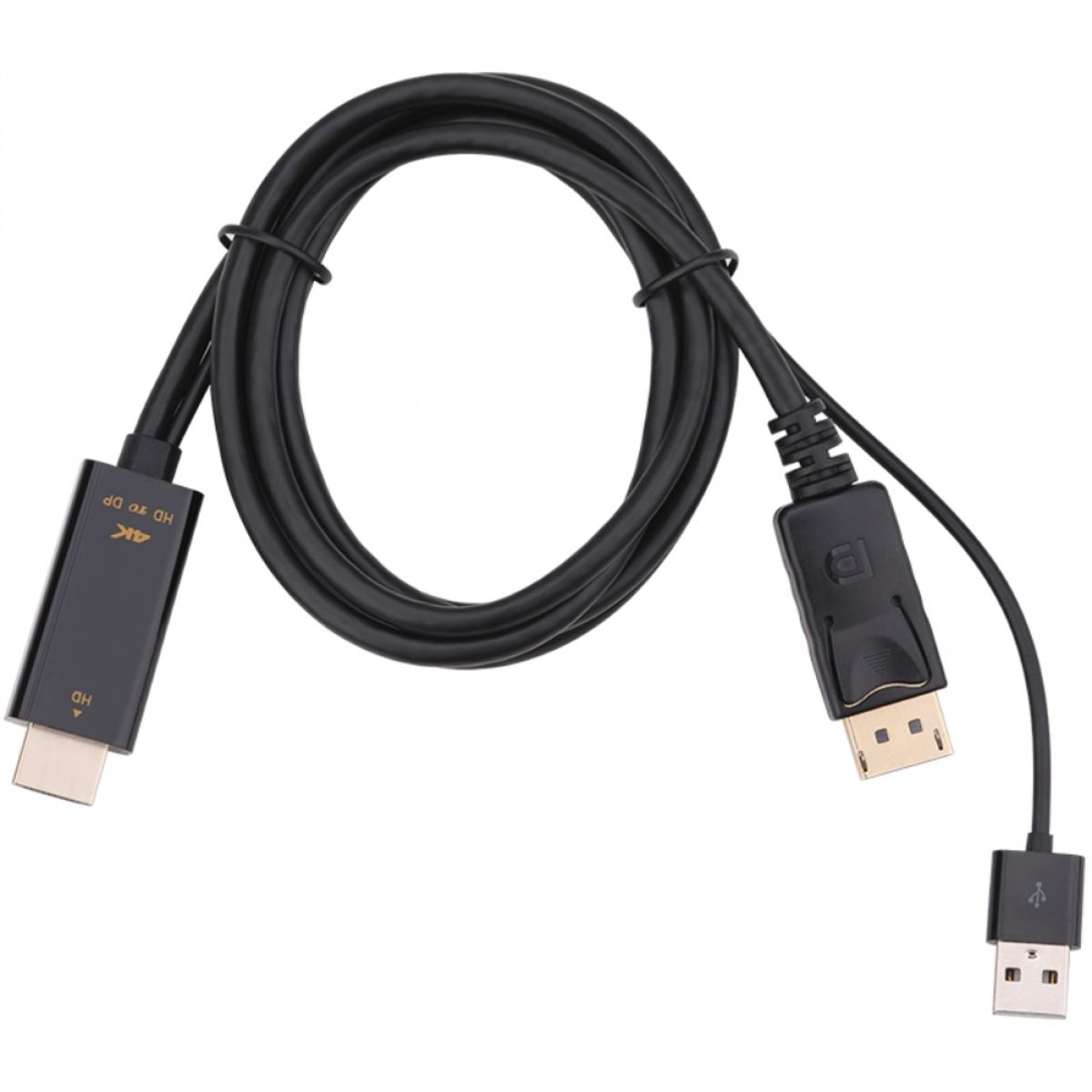 4k 60hz-kompatibler Hd Multimedia Interface Zu Displayport Adapter Konverter 1,8m Usb2.0 Kabeladapter Für Notebooks Und Desktop-computer