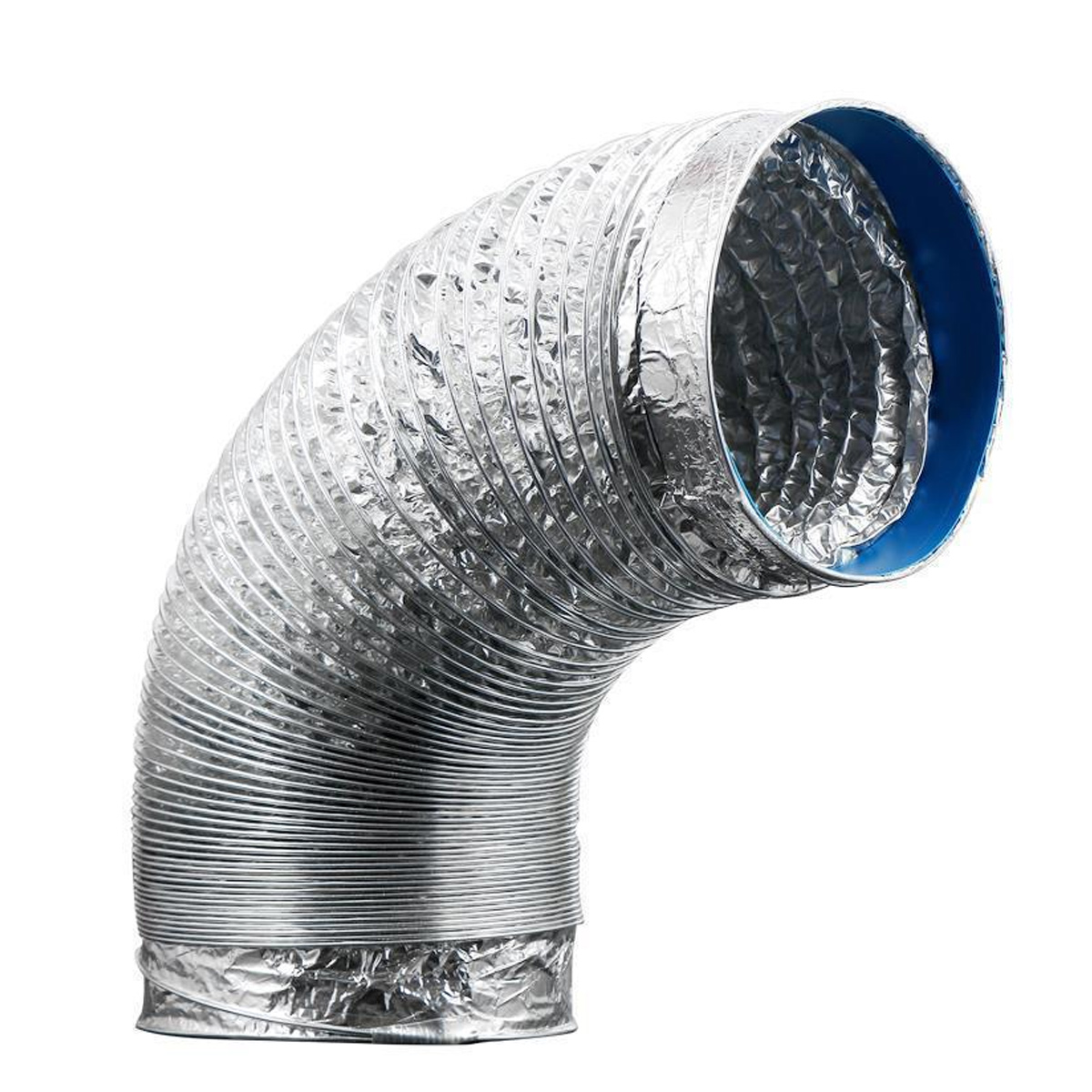 Aluminium-abgasrohr, 150 Mm Durchmesser, 3 M Länge, Mit 2 Schlauchschellen Für Klimaanlagen. Gartengewächshauszubehör