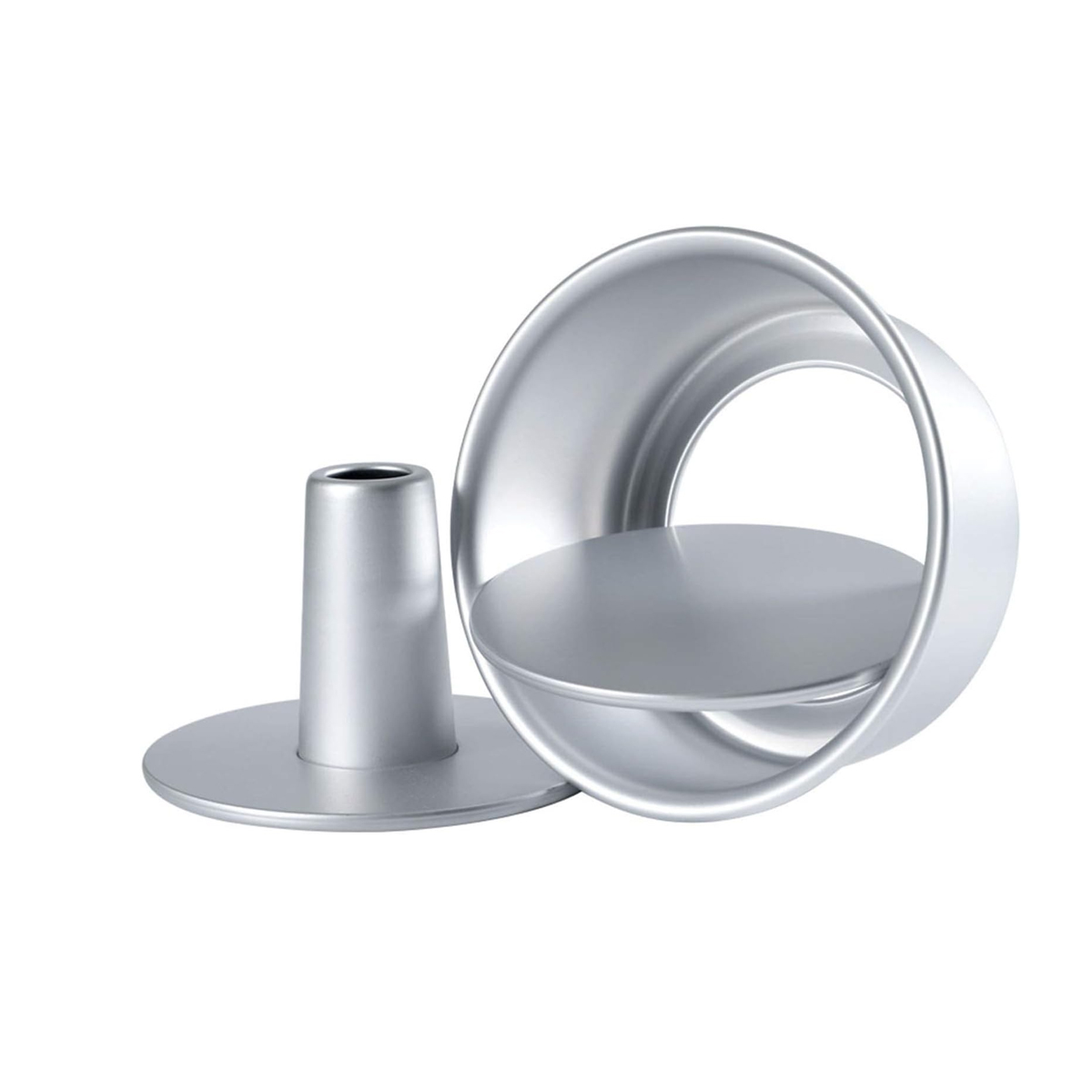 Runde, Hohle Chiffon-kuchenform Aus Aluminiumlegierung (4/5/6/8 Zoll) Mit Herausnehmbarem Boden, Ideal Für Engelstorten.