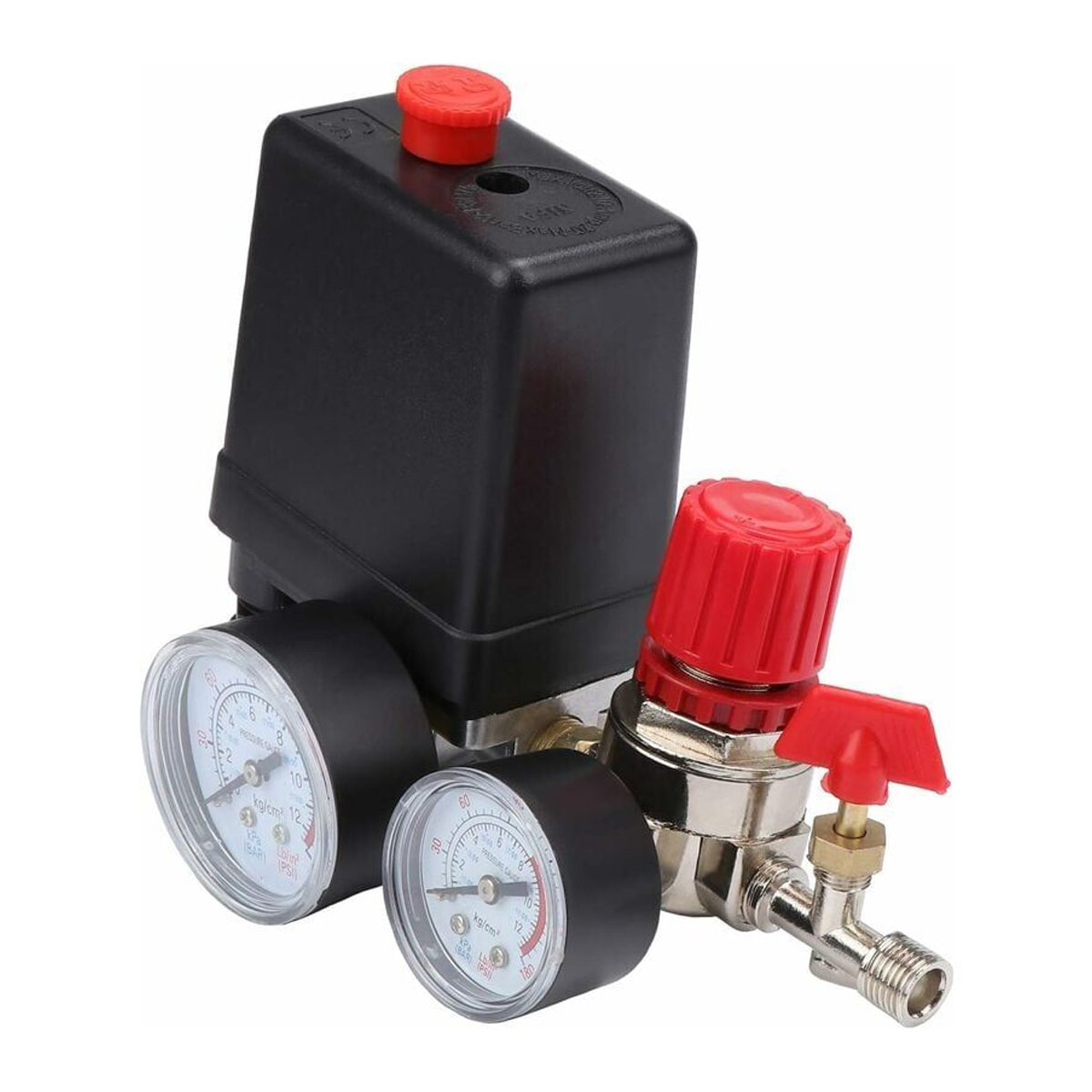 Druckschalterventil Für Luftkompressor Mit Regler Und Manometer - Druckschalterventil Für Luftkompressor Mit Regler Und Manometer