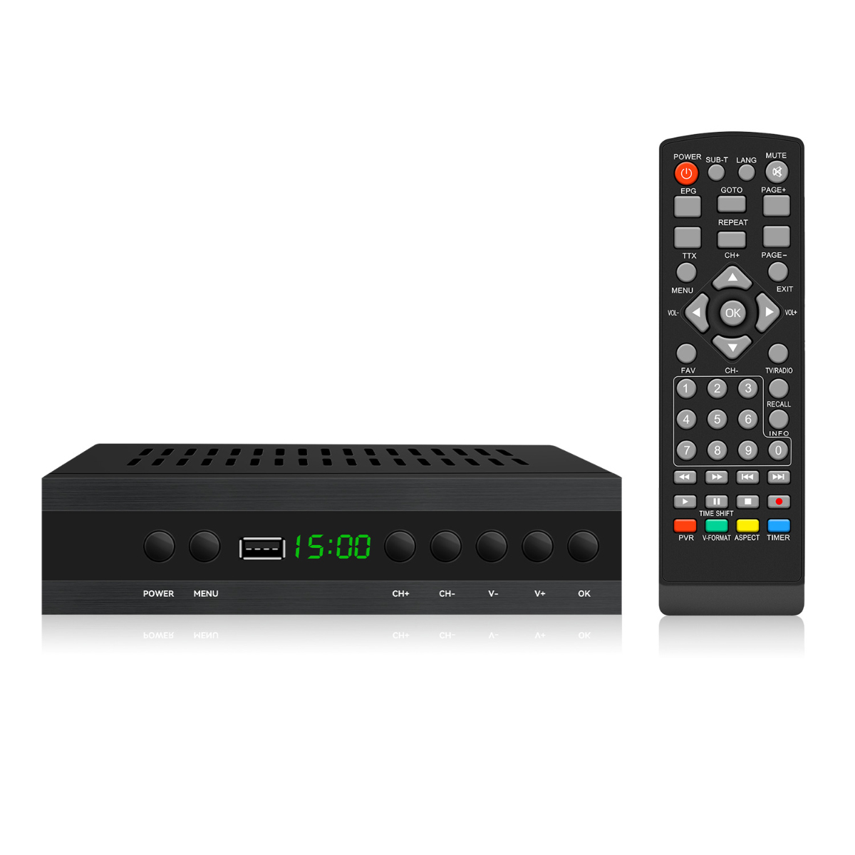 Receiver-decoder Hd Tv Decoder Dvb-t2 Kompatibel Mit Dvb-ch.265-mpeg-2-mpeg4-kanälen Mit Fernbedienung
