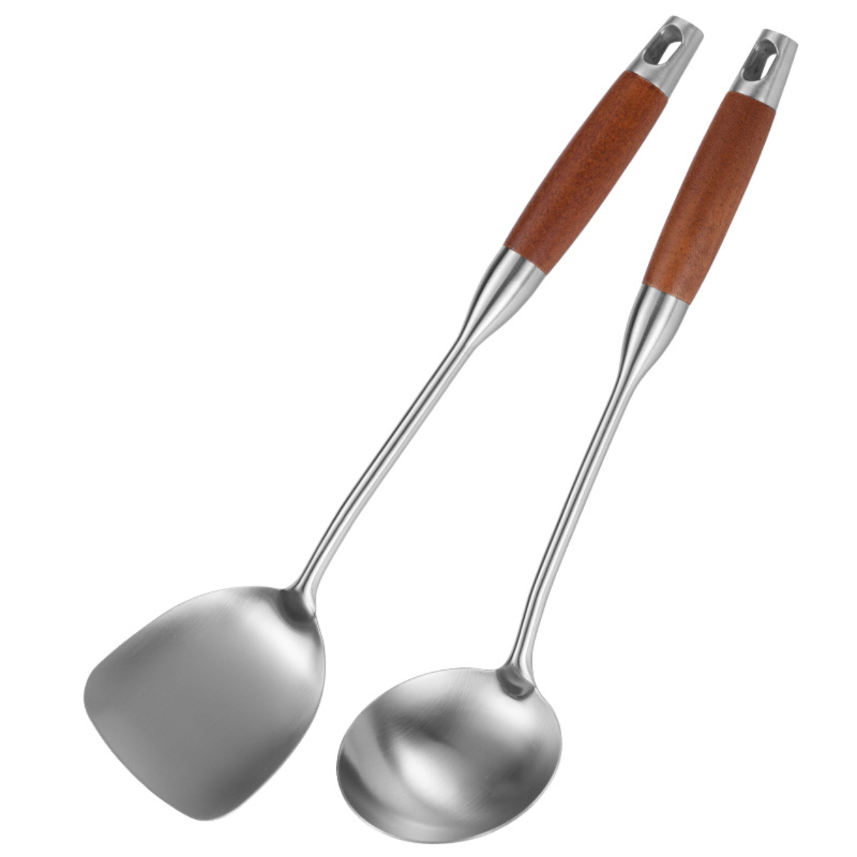 Edelstahlspatel Für Woks, Edelstahl-wokspatel, Wok-werkzeugset, Suppenkelle