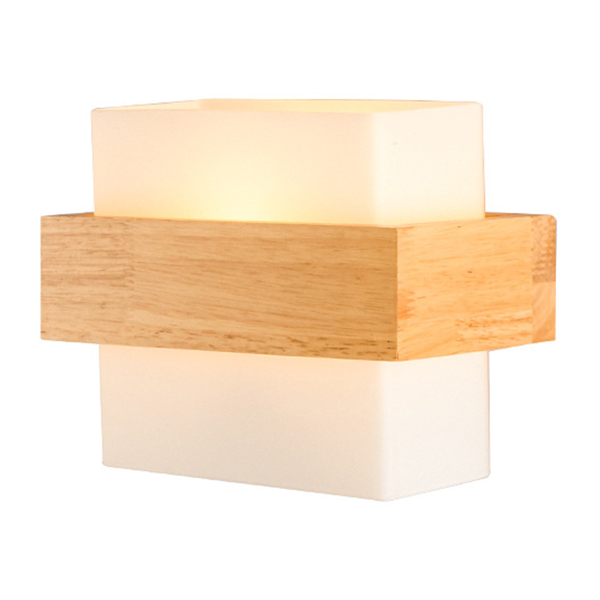 Moderne Wandleuchte Aus Holz Für Den Innenbereich, E27-fassung Mit Glasschirm, Kreatives Design, Wandbeleuchtung Für Die Inneneinrichtung Von Schlafzimmer, Wohnzimmer, Flur, Treppenhaus Und Café [ener