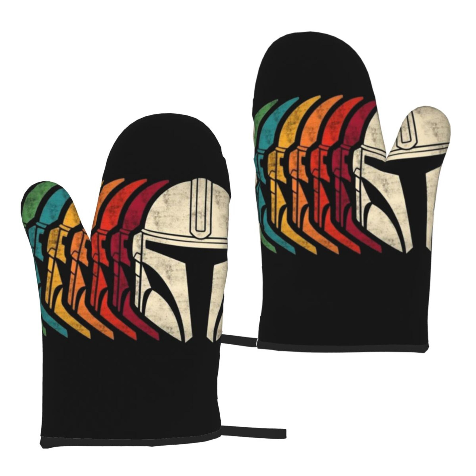 2 Stück Niedliche Ofenhandschuhe Mit Quietscheentchen-motiv, Star Wars Baby Yoda, Geeignet Zum Grillen, Backen, Kochen Und Für Die Mikrowelle
